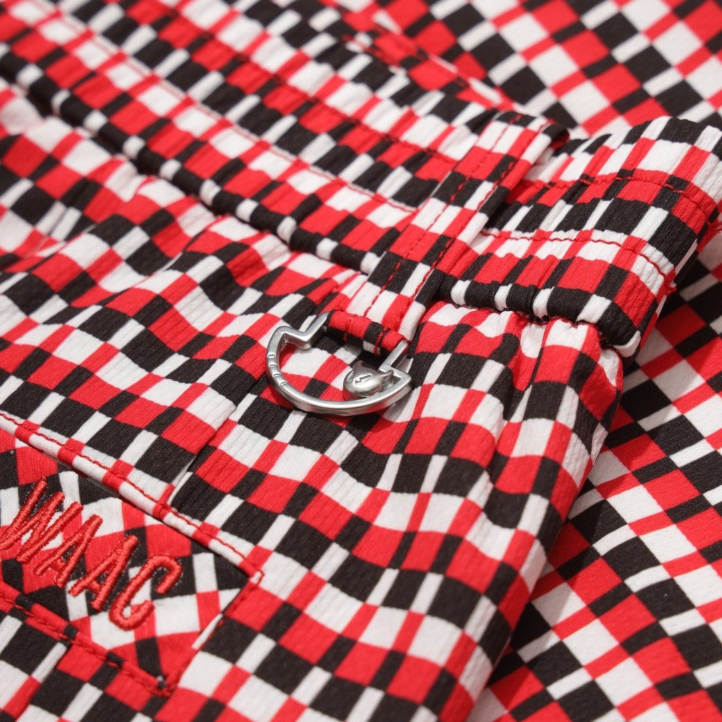 WOMEN グラフィックパターン ショートパンツ レッド