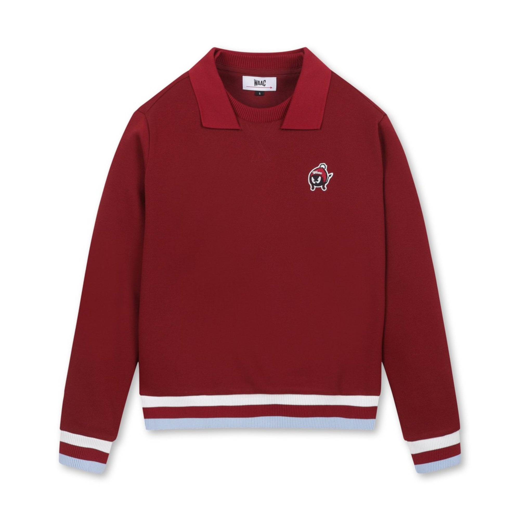 WOMENS カラーラインスウェットシャツ バーガンディ/072344051