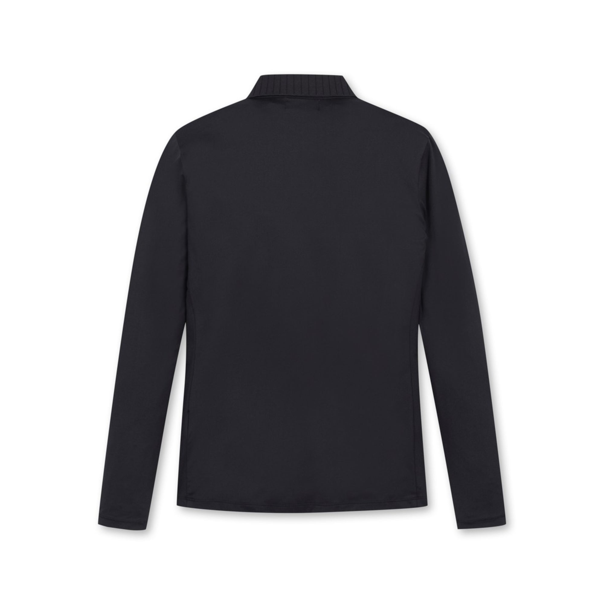 WOMENS ESSENTIAL長袖ポロシャツ ブラック/072344050