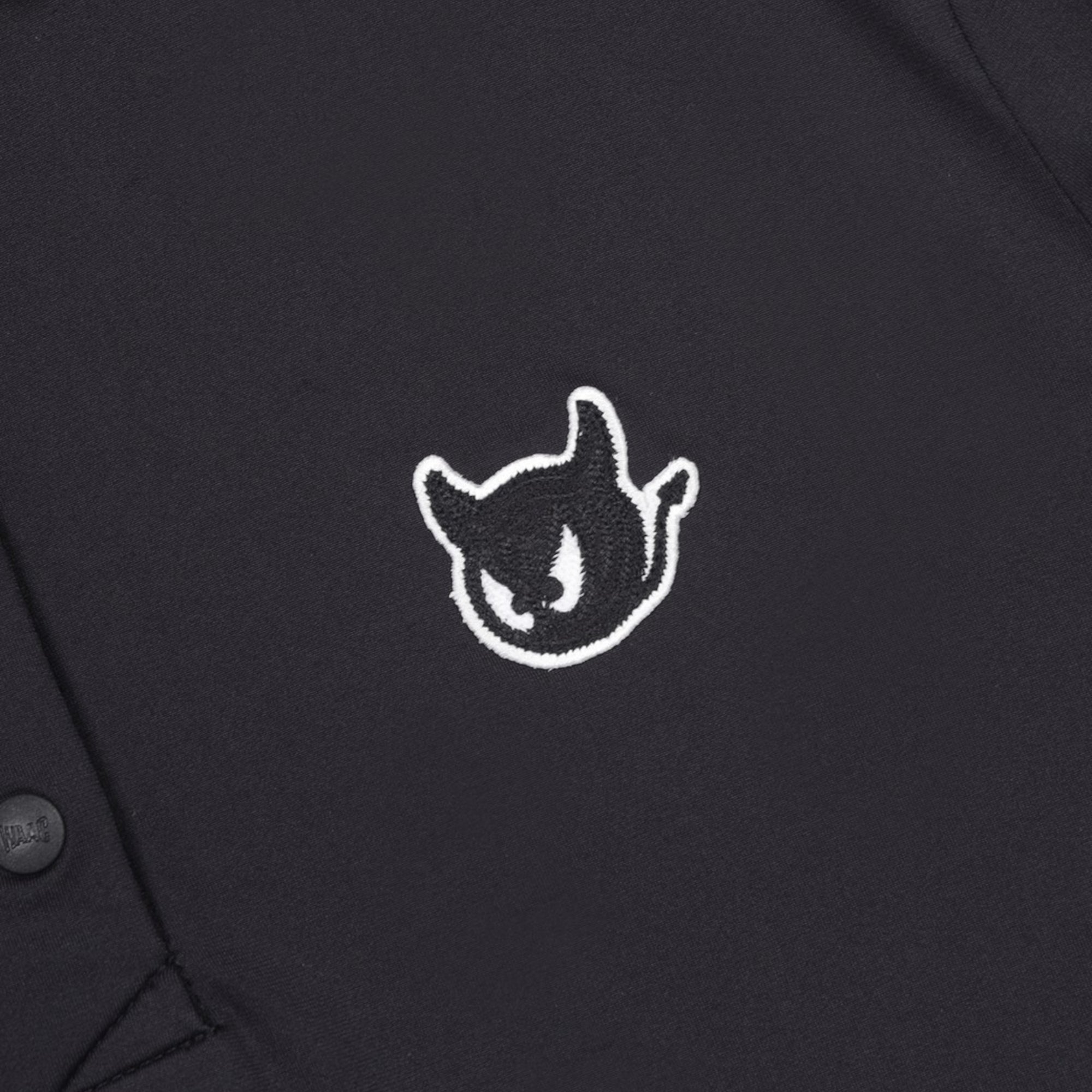 WOMENS ESSENTIAL長袖ポロシャツ ブラック/072344050