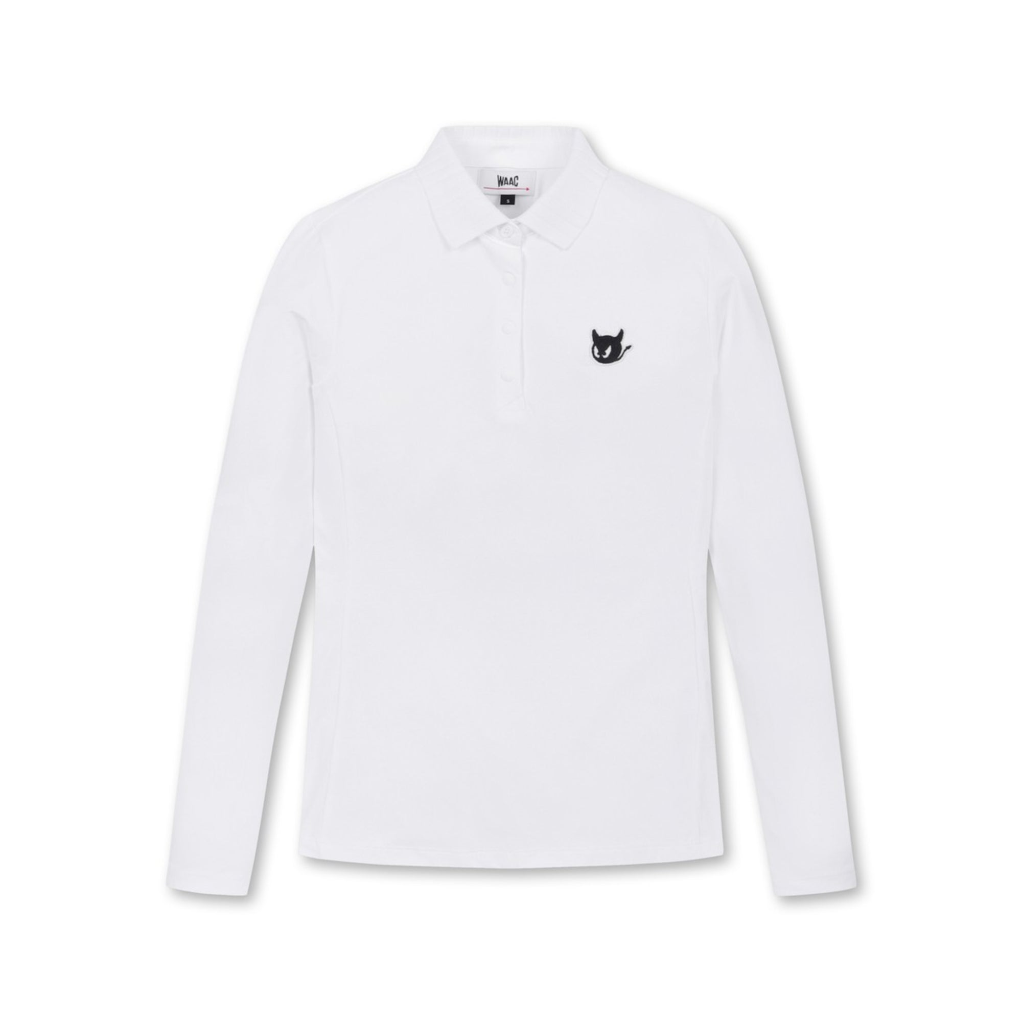 WOMENS ESSENTIAL長袖ポロシャツ アイボリー/072344050