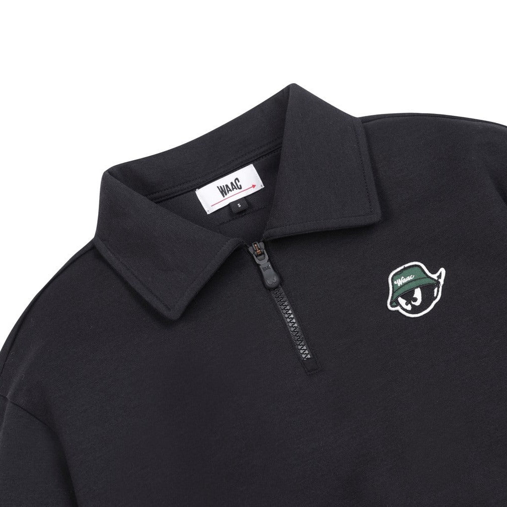 WOMENS ハーフジップスウェット ブラック/072342053