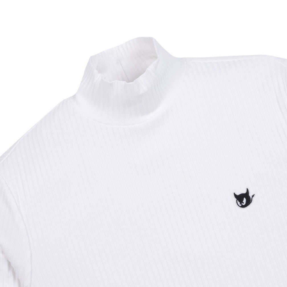 WOMENS ハイストレッチベーシックモックネック ホワイト/072342051