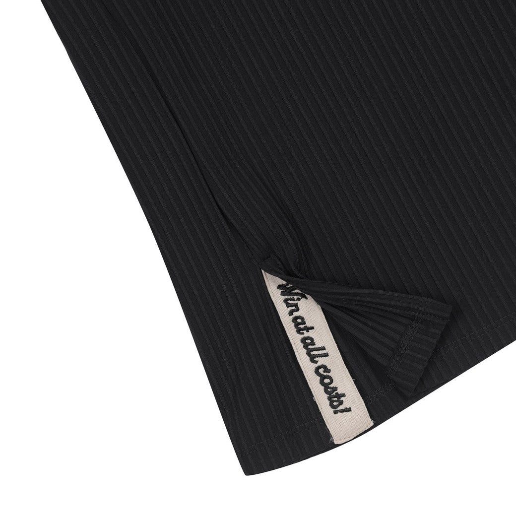 WOMEN べーシックリブモックネック ブラック