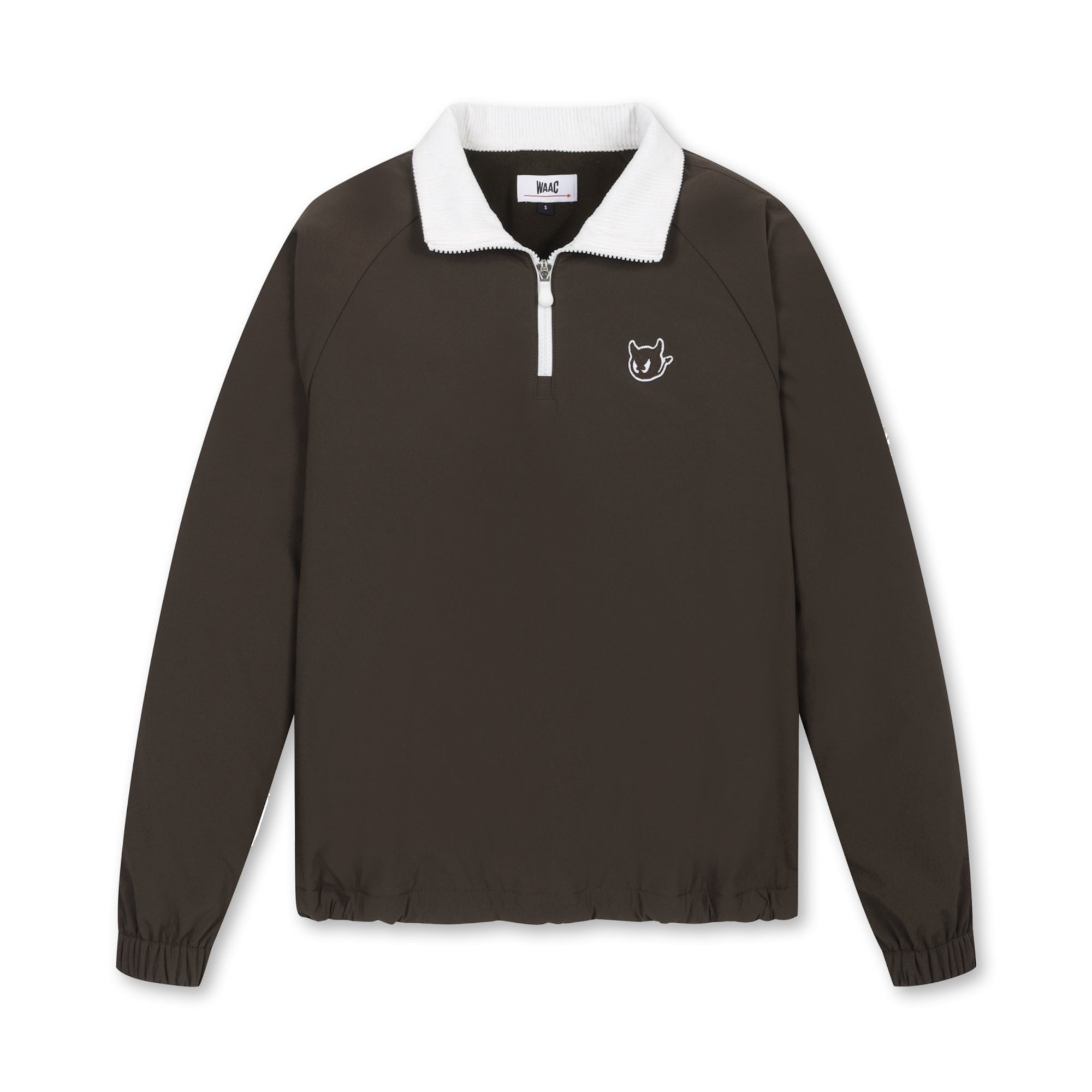 WOMENS ハーフジッププルオーバー ブラウン/072344060