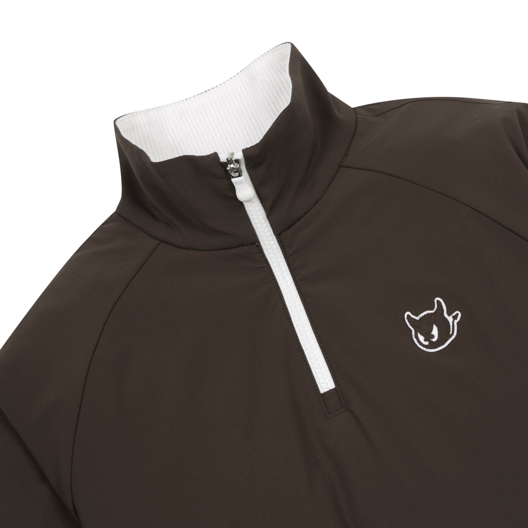 WOMENS ハーフジッププルオーバー ブラウン/072344060