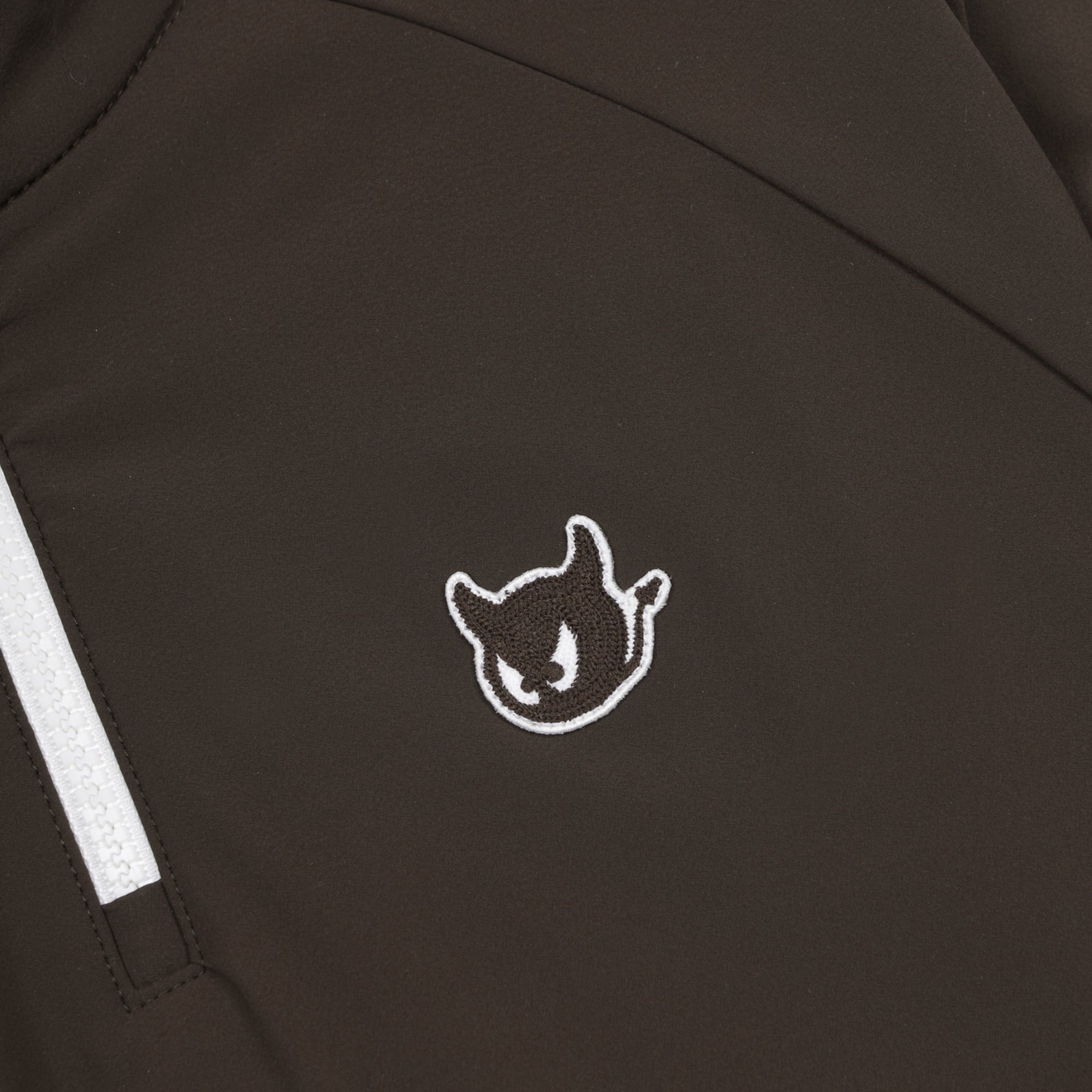 WOMENS ハーフジッププルオーバー ブラウン/072344060