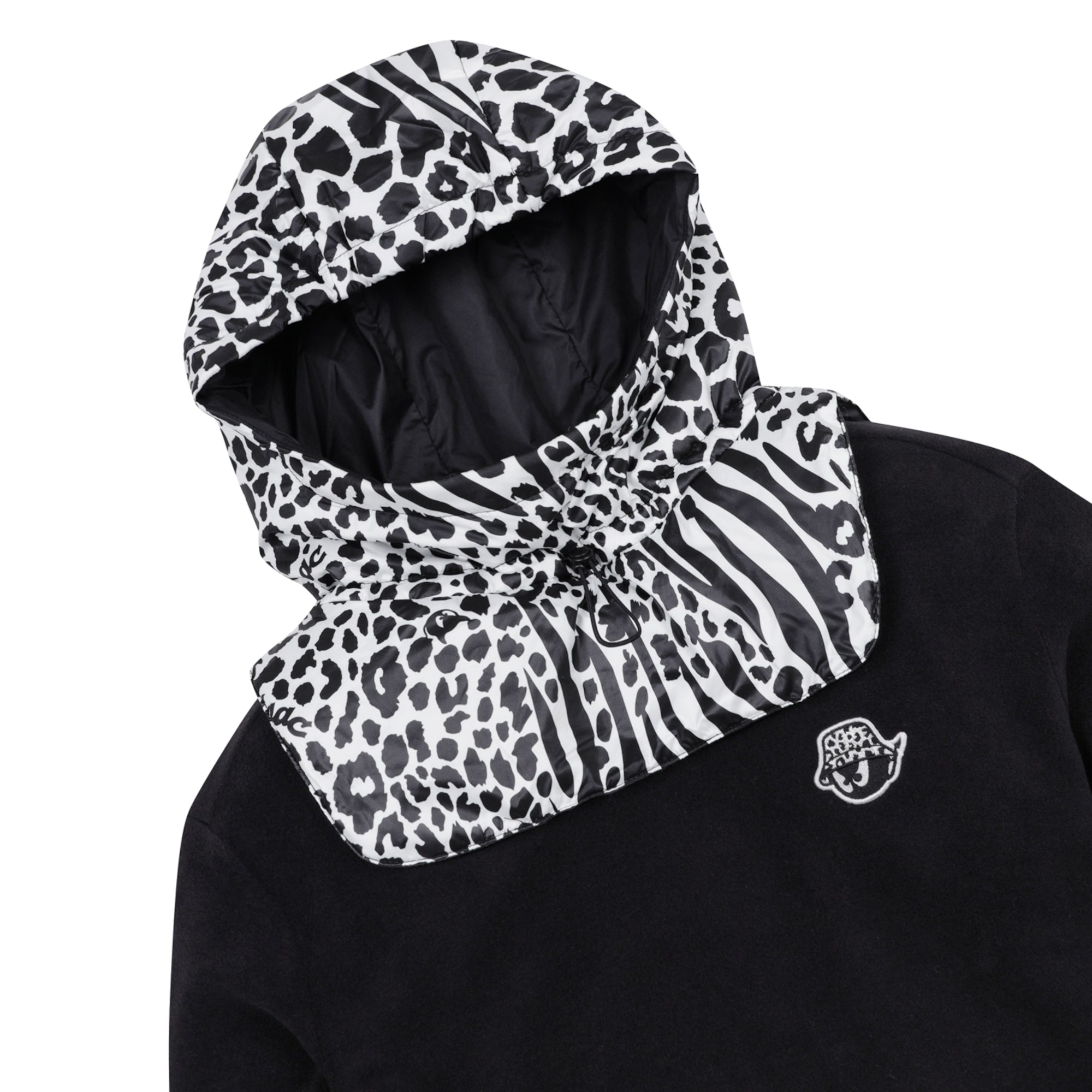 WOMENS デタッチャブルフードプルオーバー ブラック/072344061