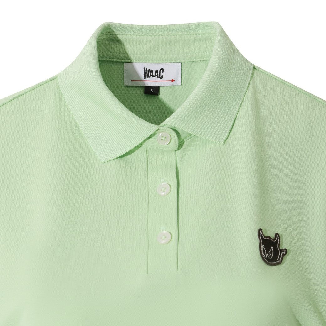 WOMEN WAACKY ESSENTIALピケポロシャツ ミント