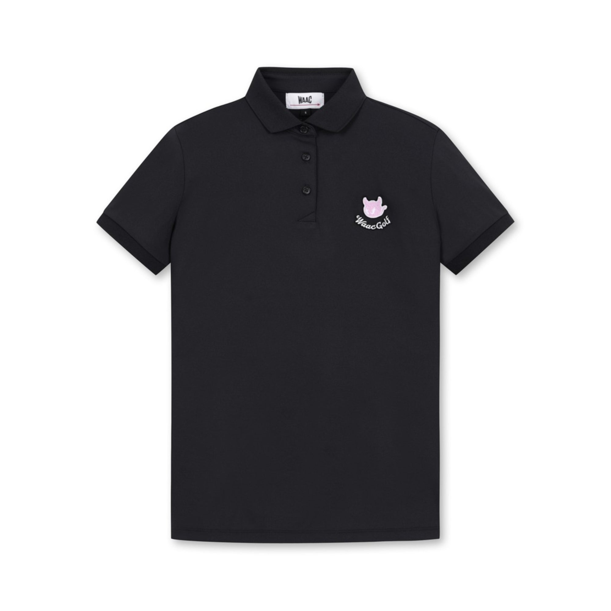 WOMEN WAACKYピケポロシャツ ブラック