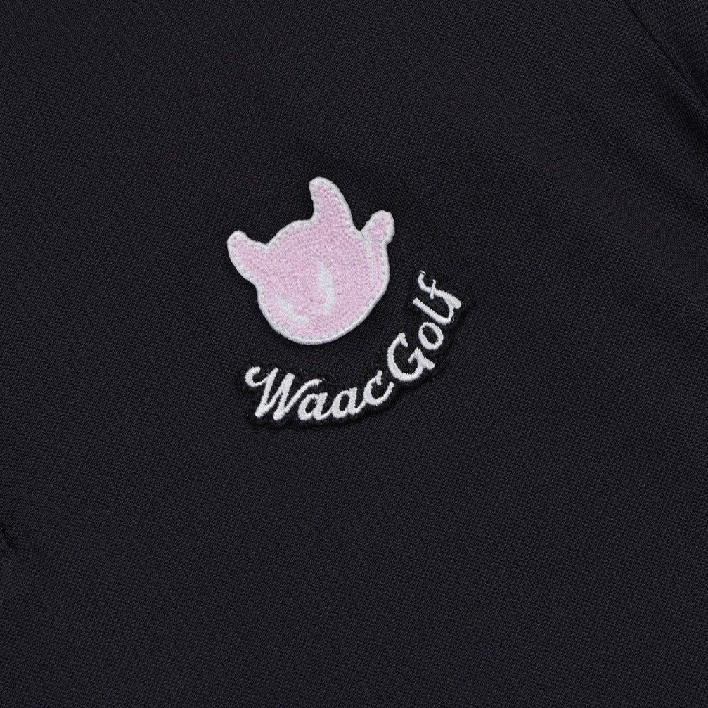 WOMEN WAACKYピケポロシャツ ブラック