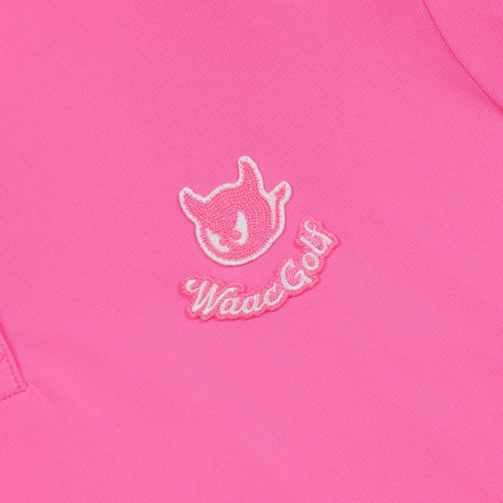 WOMEN WAACKYピケポロシャツ ピンク