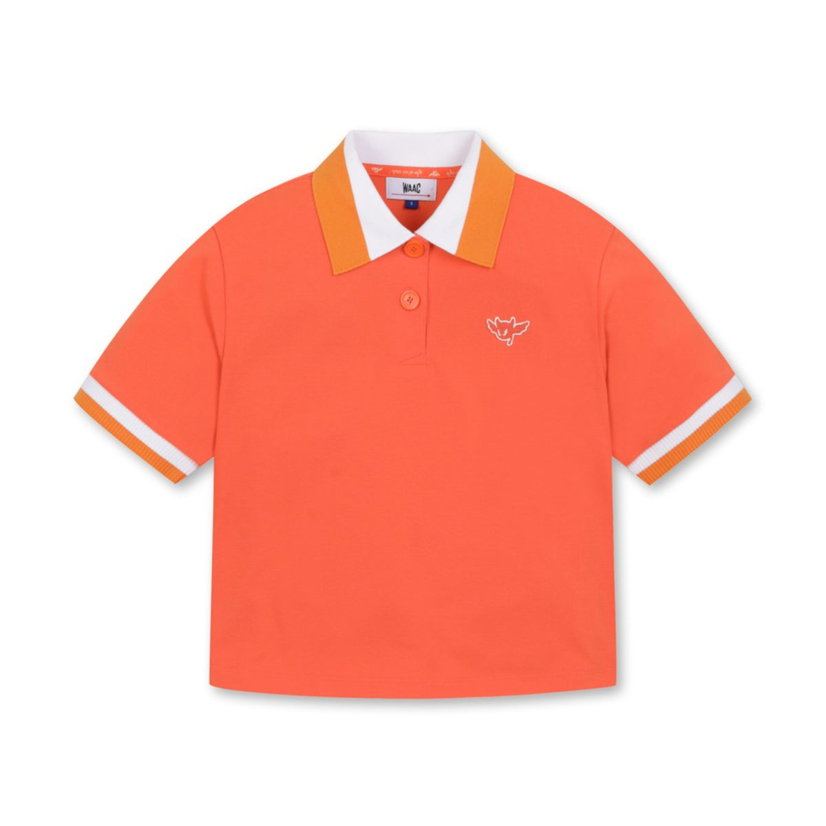 WOMENS FLYING WAACKYクロップドポロ サンセットオレンジ/072342090