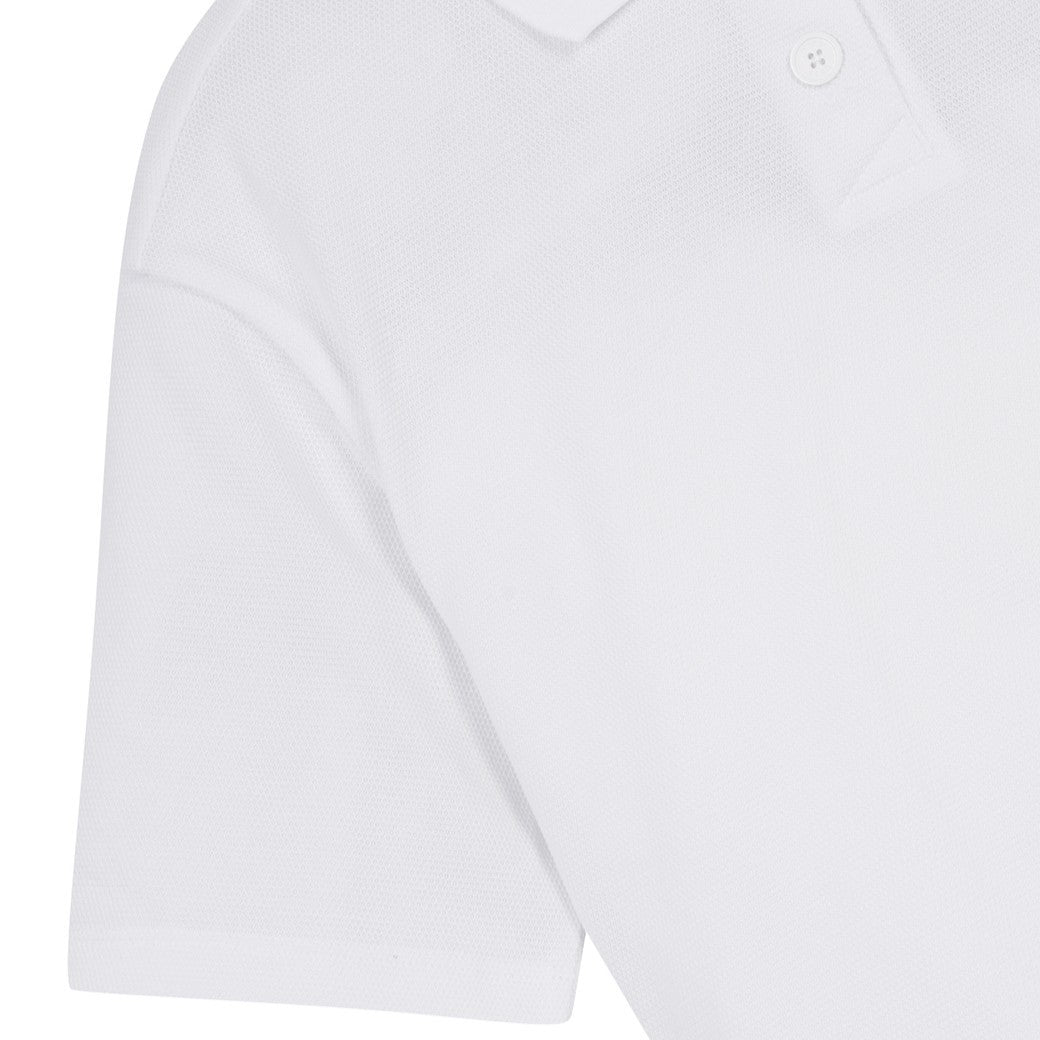 WOMEN カラーブロックルーズフィットポロシャツ ホワイト