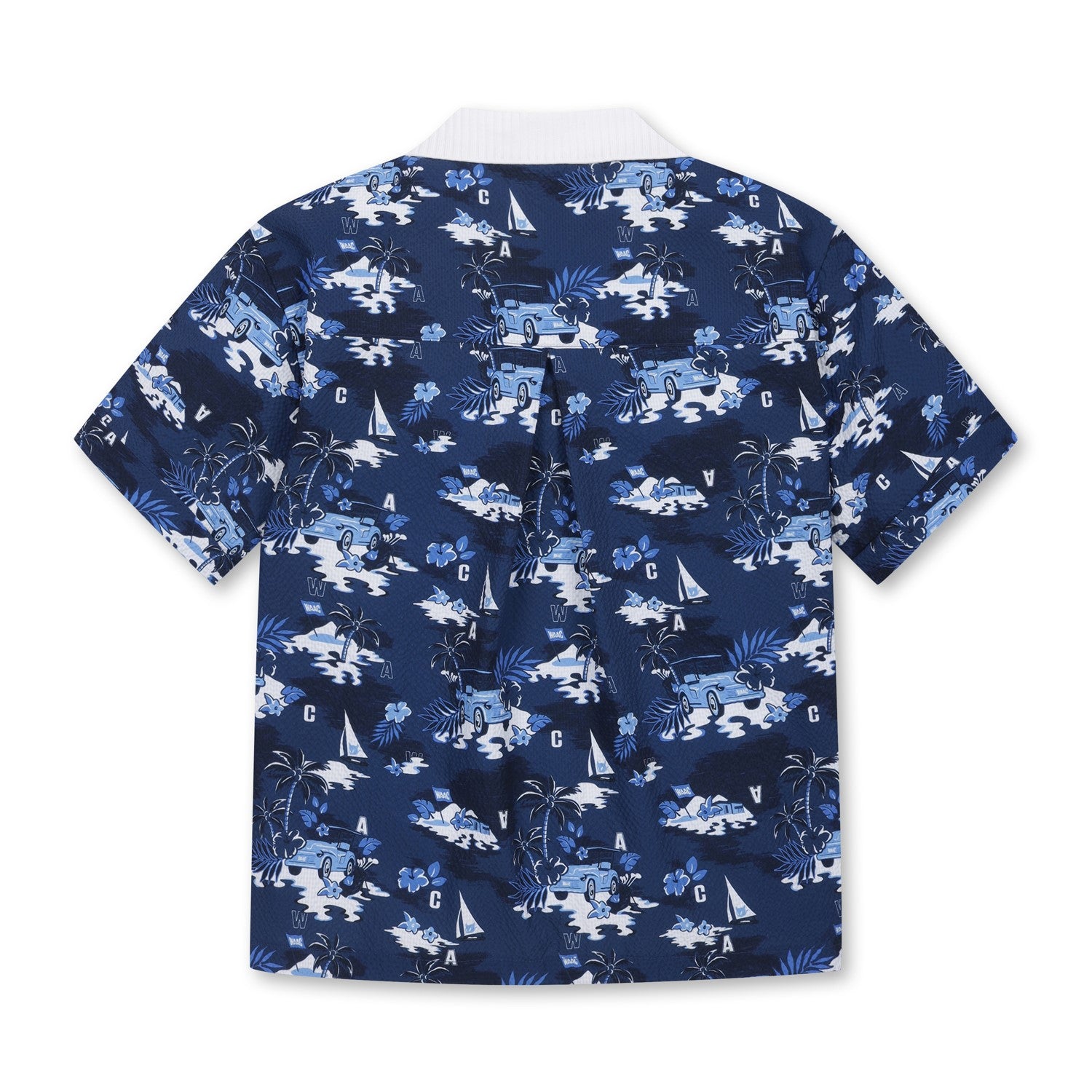 【25SS 新作|WEB限定】WOMEN シアサッカーオープンカラーシャツ ネイビー