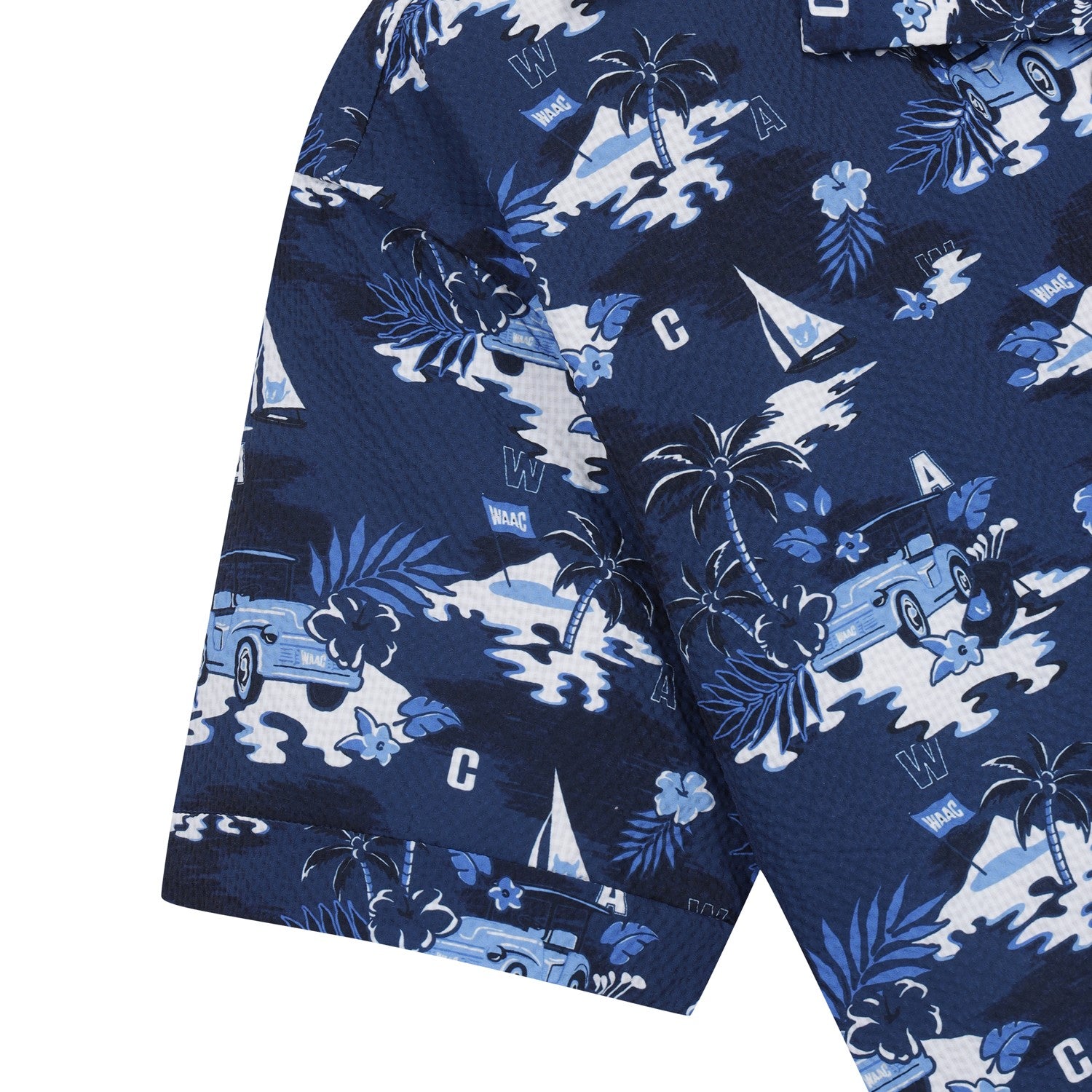 【25SS 新作|WEB限定】WOMEN シアサッカーオープンカラーシャツ ネイビー