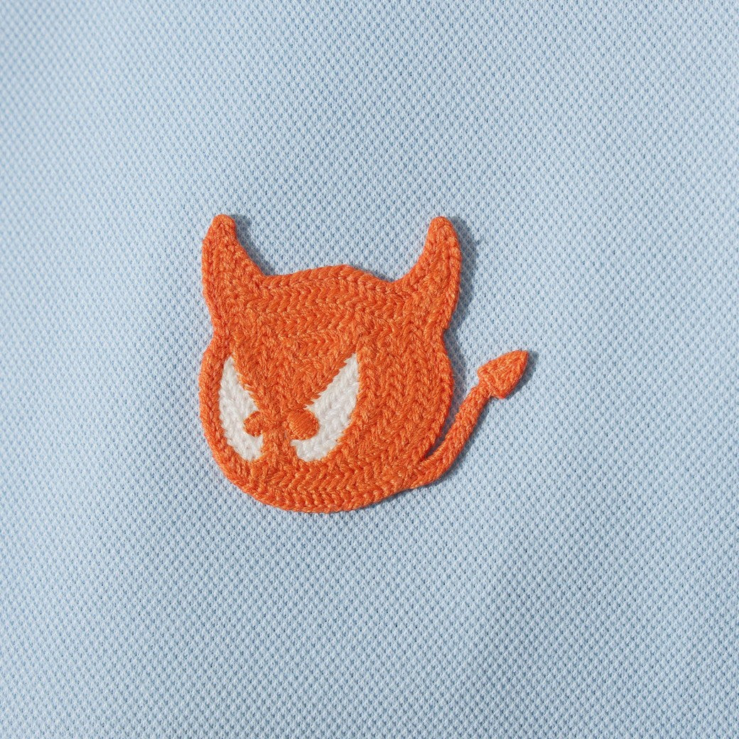 WOMEN WTO ルーズフィットポロシャツ ライトブルー