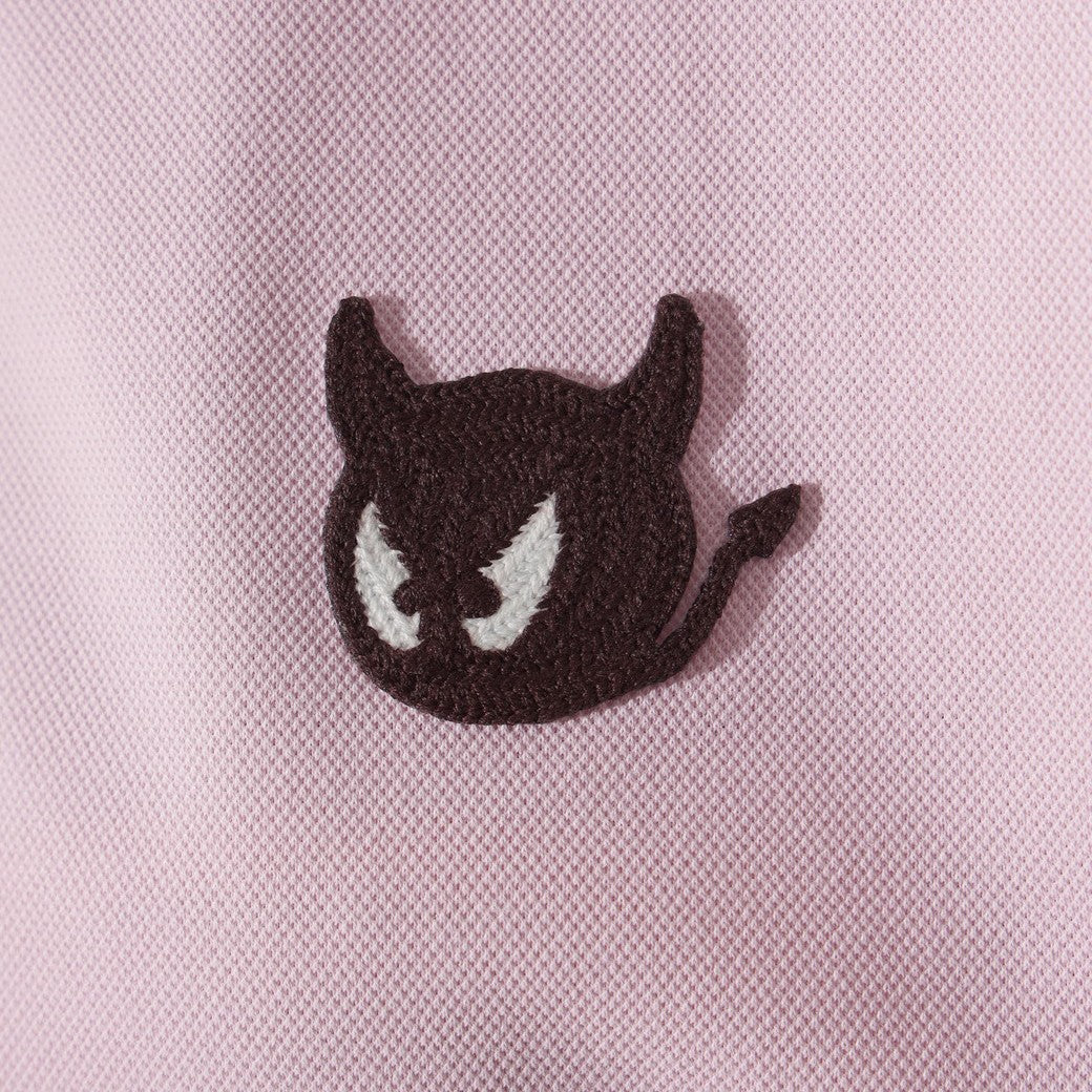 WOMEN WTO ルーズフィットポロシャツ ピンク