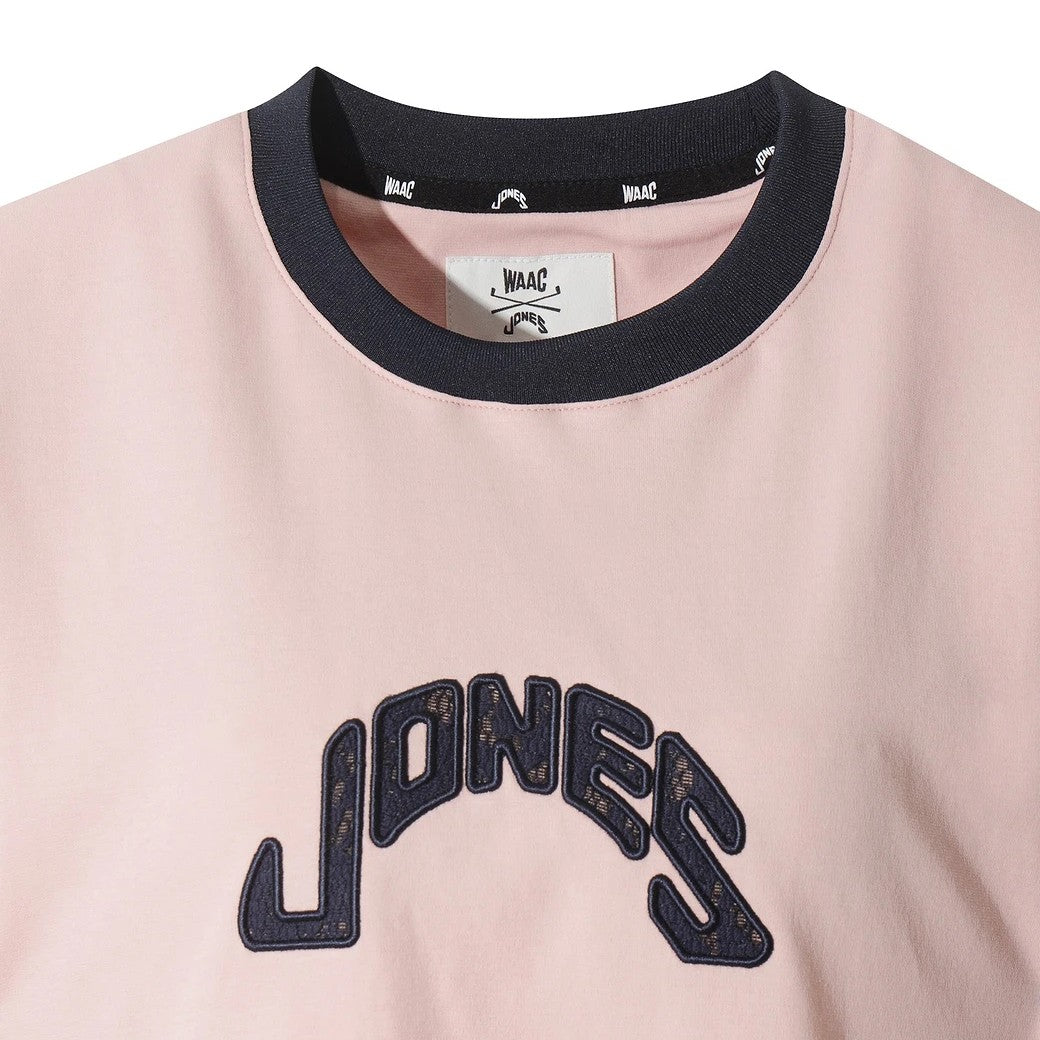 WOMEN アーチメッシュロゴ Tシャツ ライトピンク