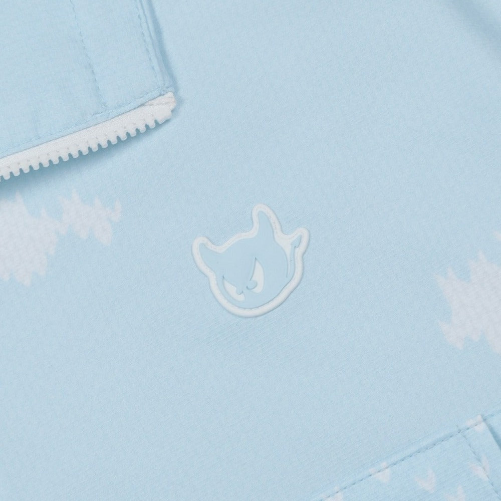 WOMENS プリントアノラック ライトブルー/072334151