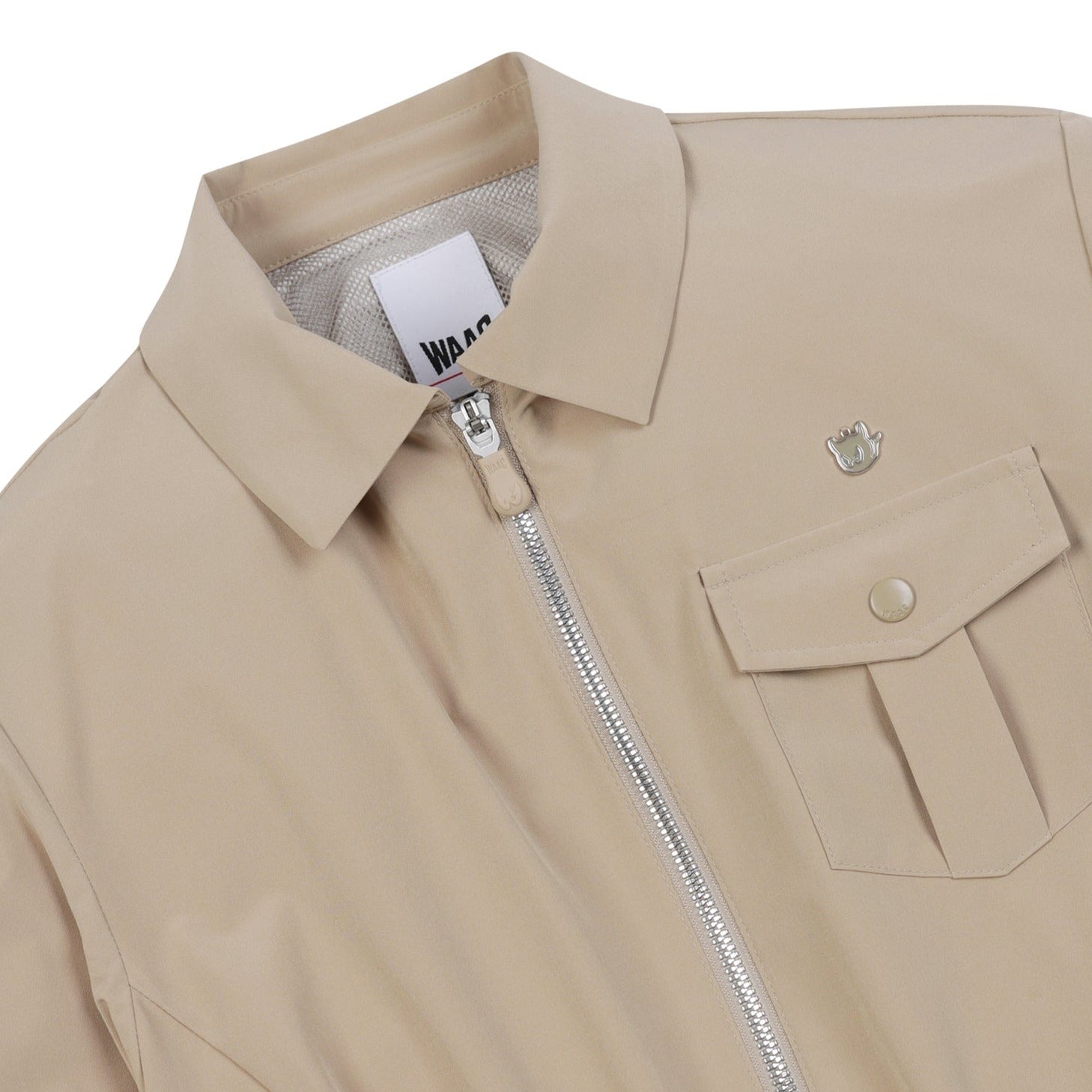 WOMENS ジップアップワンピース ベージュ/072342550