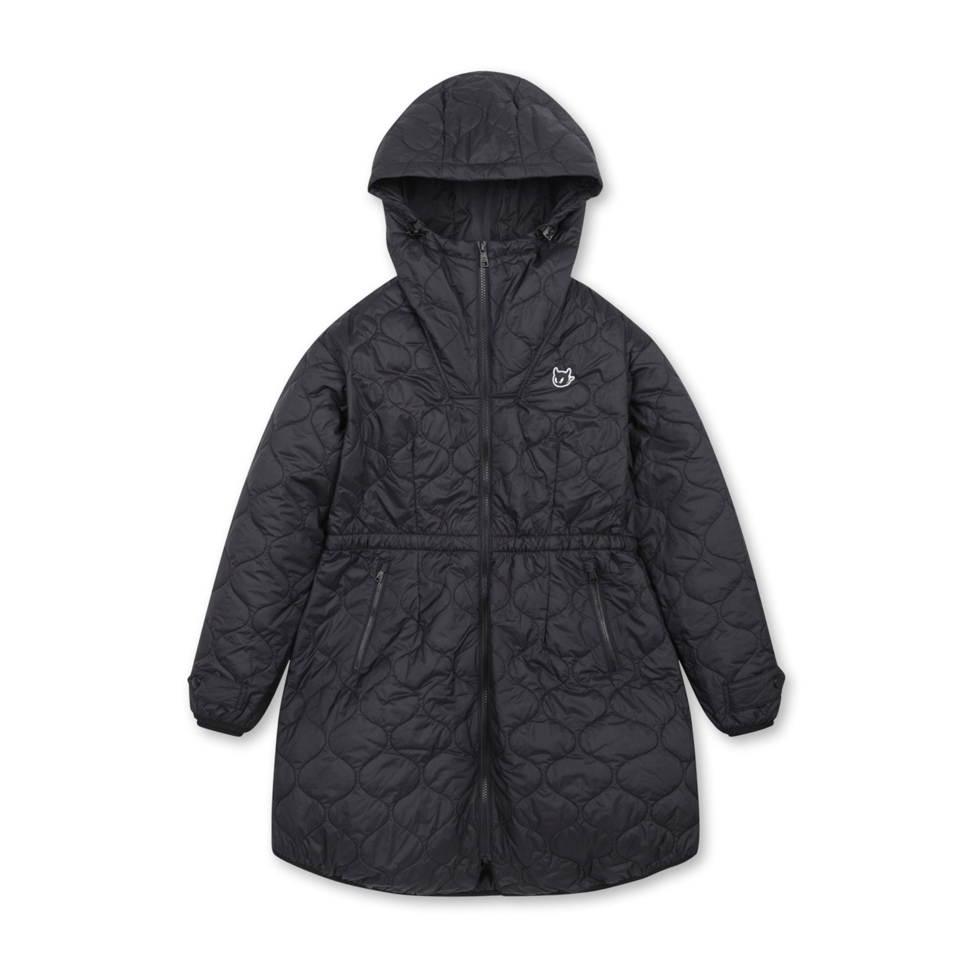 WOMEN ウェッジロングジャンパー ブラック