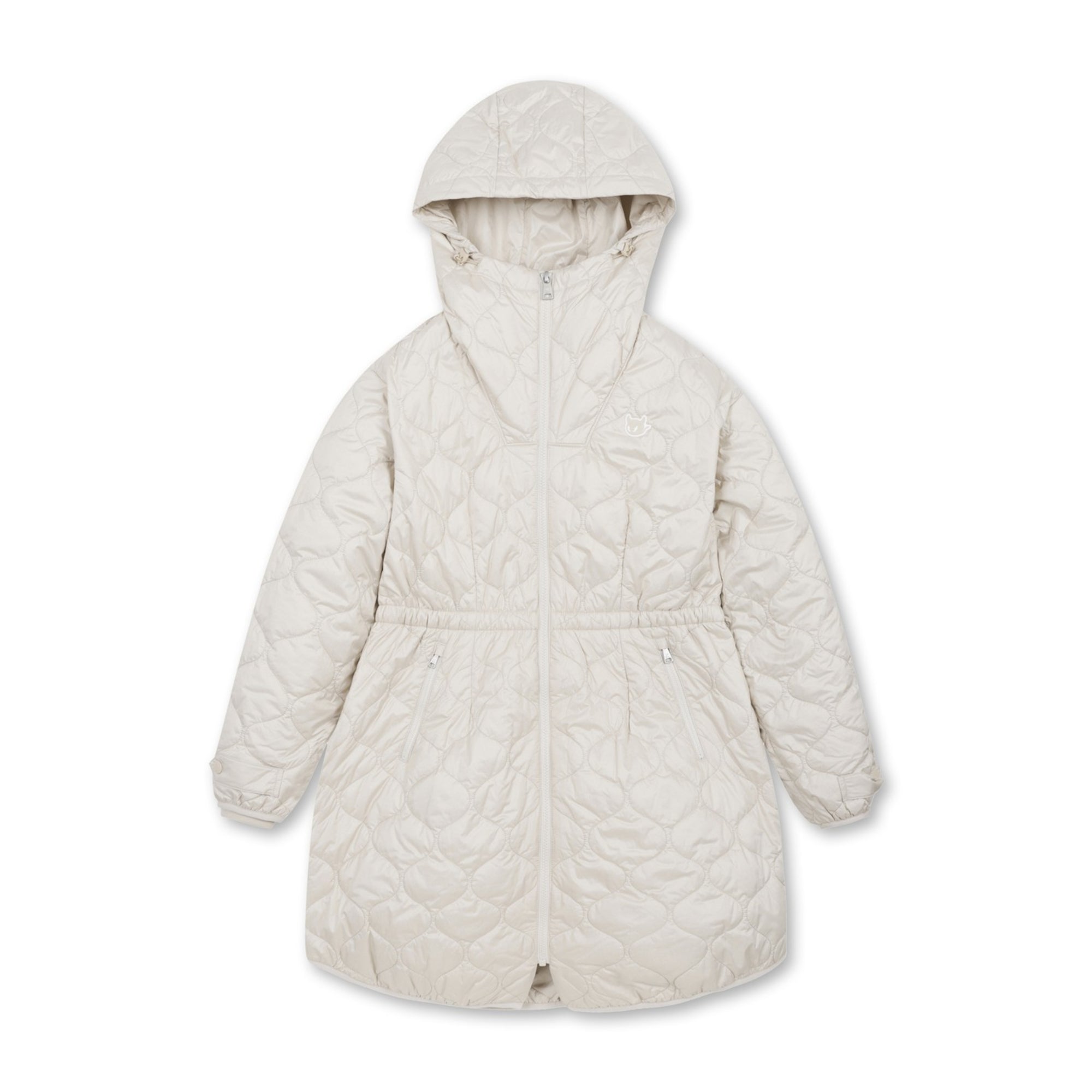 WOMEN ウェッジロングジャンパー ベージュ