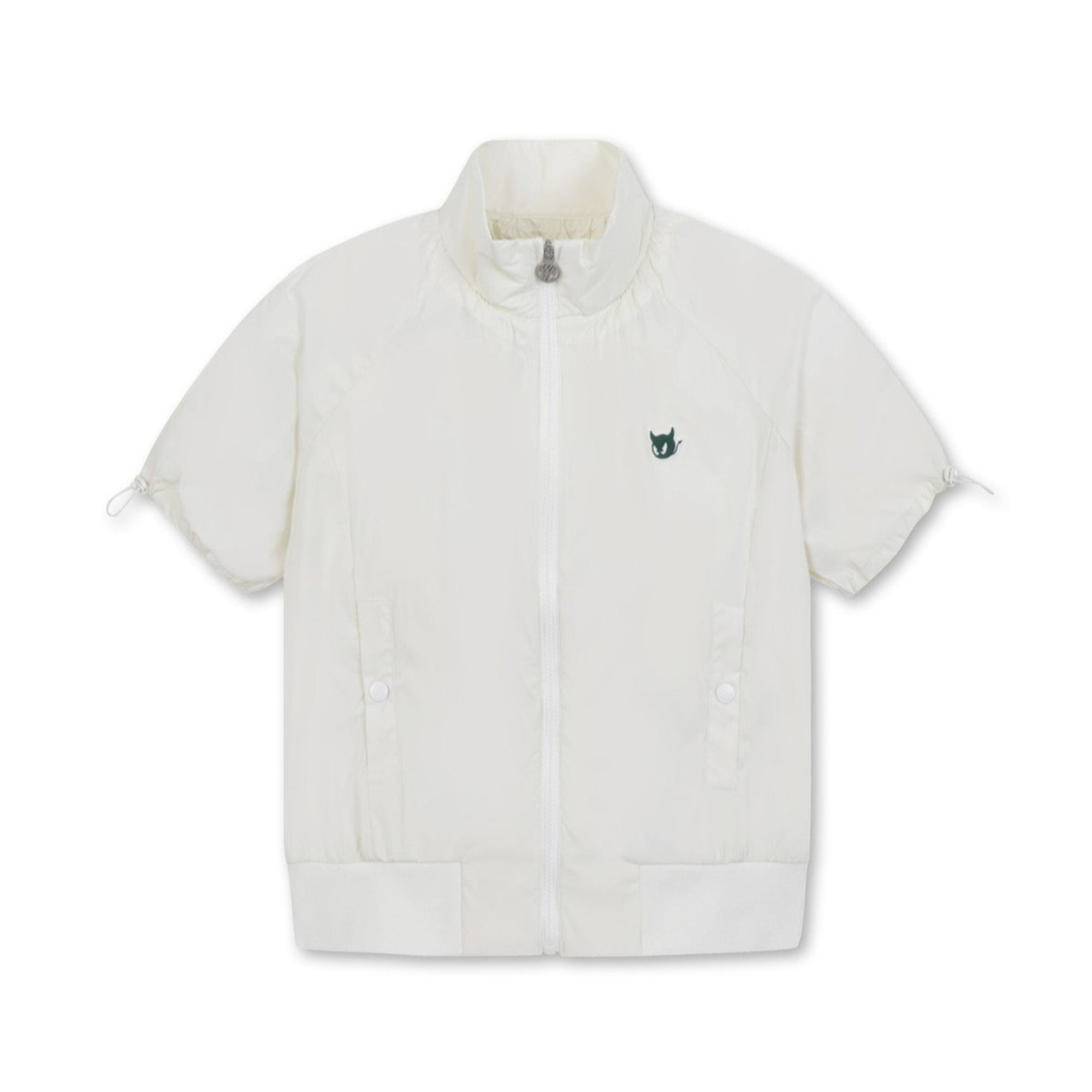 WOMENS ハイストレッチ半袖ジップアップベスト アイボリー/072342250
