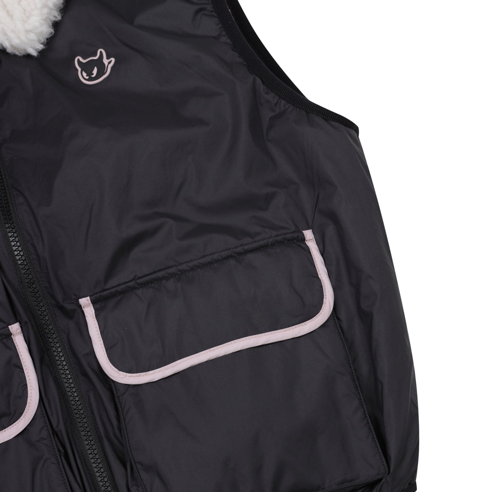 WOMENS デタッチャブルカラーベスト ブラック/072344261