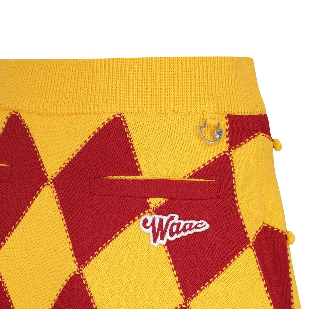 WOMEN アーガイルAラインスカート マスタード