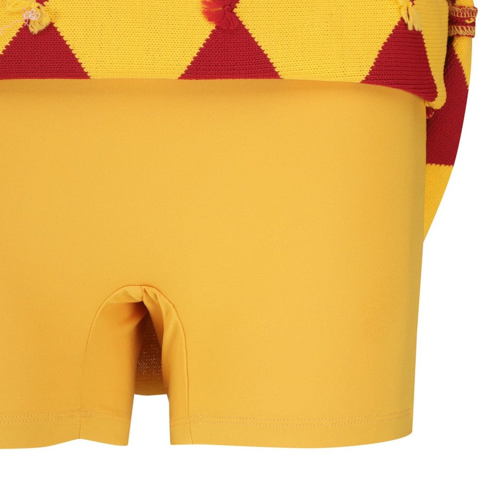 WOMEN アーガイルAラインスカート マスタード