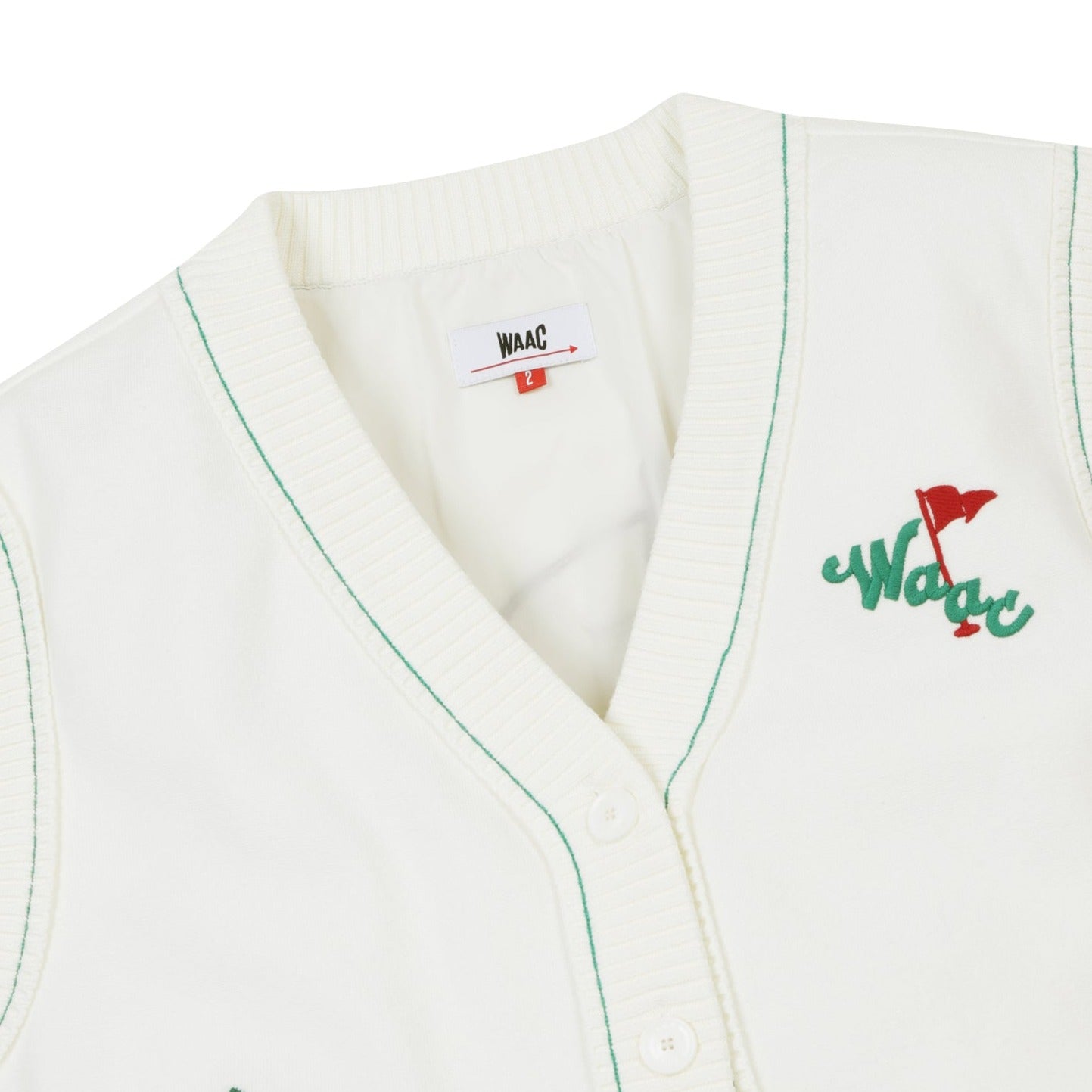 WOMEN 刺繍スリーブレスカーディガン アイボリー