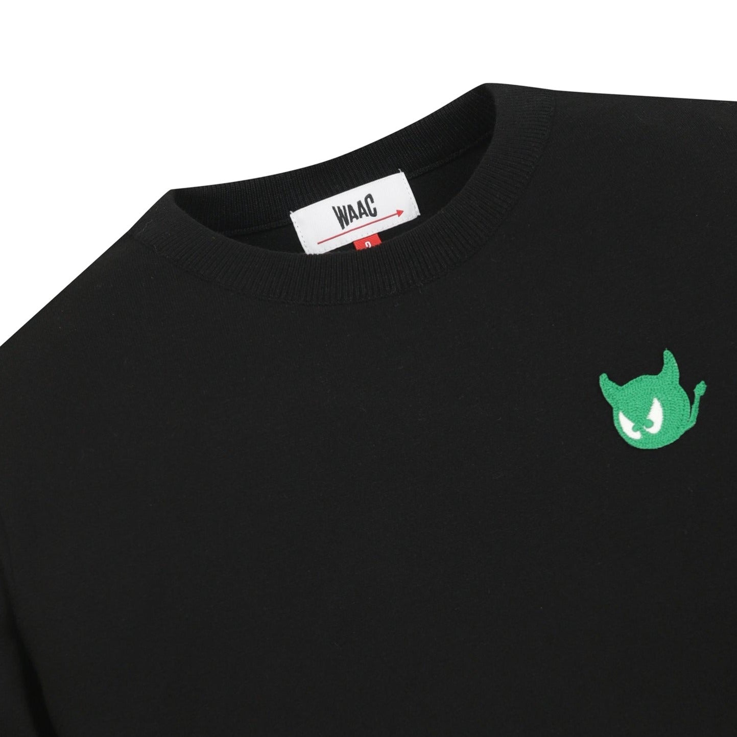 WOMENS バックロゴソリッドセーター ブラック/072334754