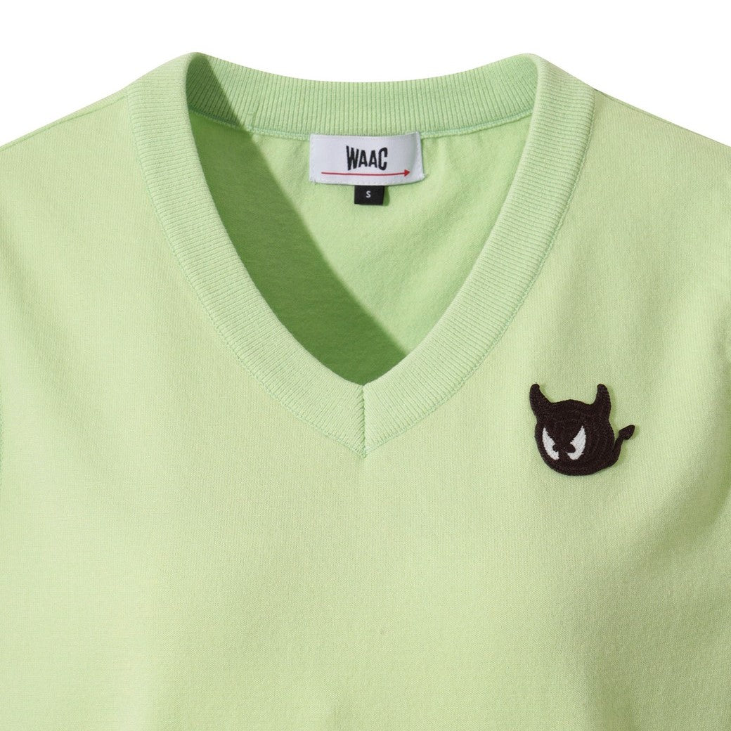 WOMEN Vネックニットベスト ミント