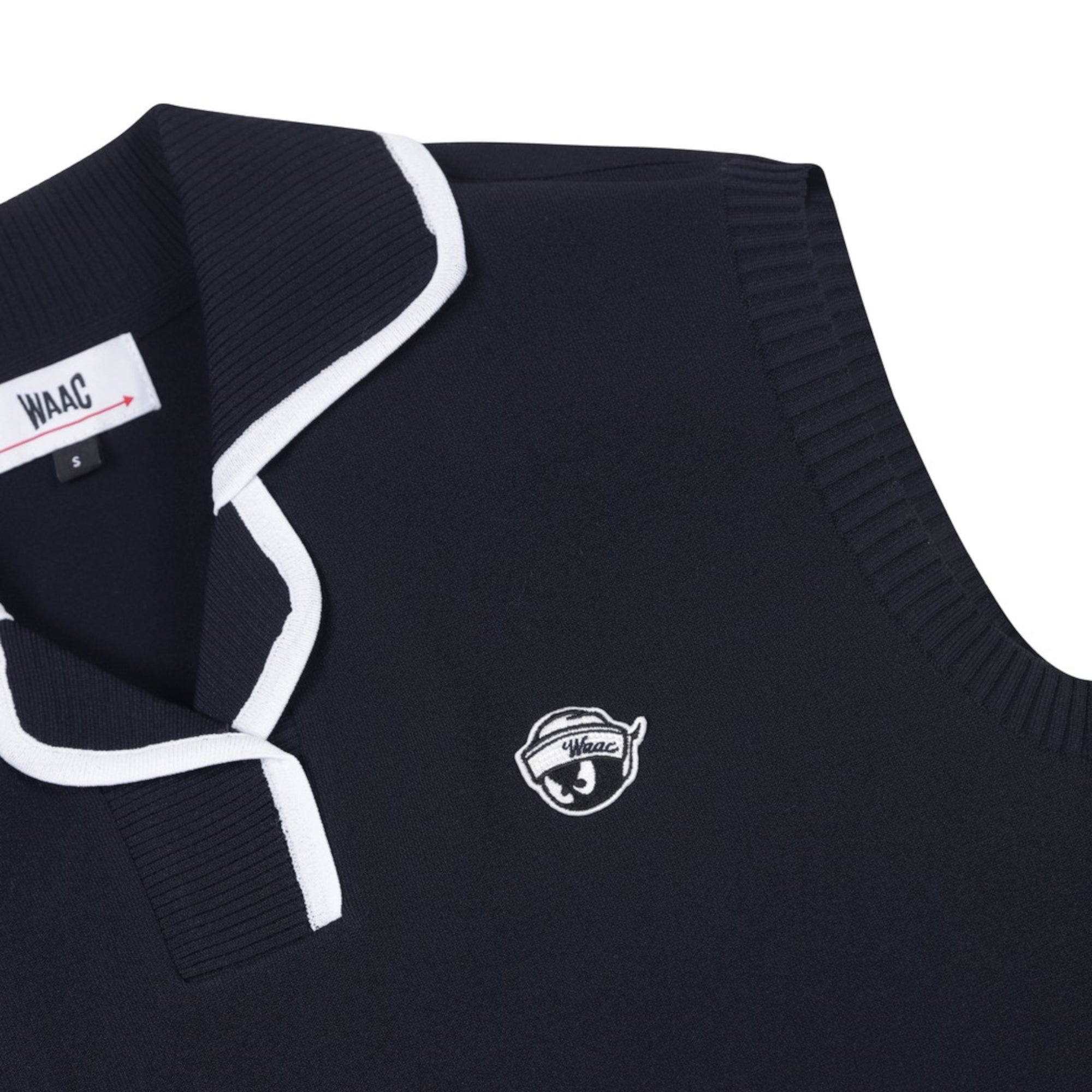 WOMENS レモンドットニットベスト ネイビー/072342770