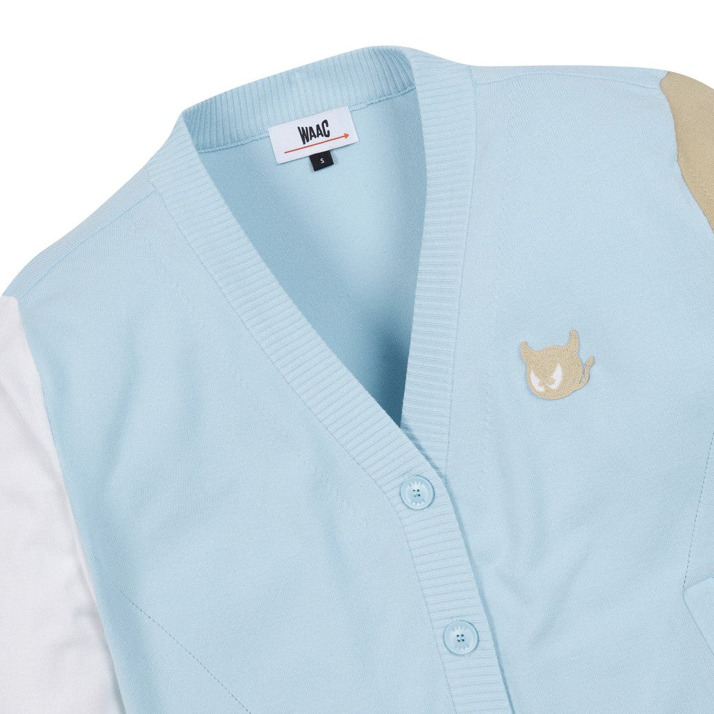 【25SS 新作|WEB限定】WOMEN カラーブロックカーディガン ライトブルー