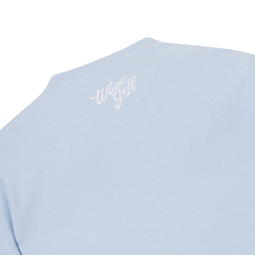【25SS 新作】WOMEN WTOクルーネックニット ライトブルー