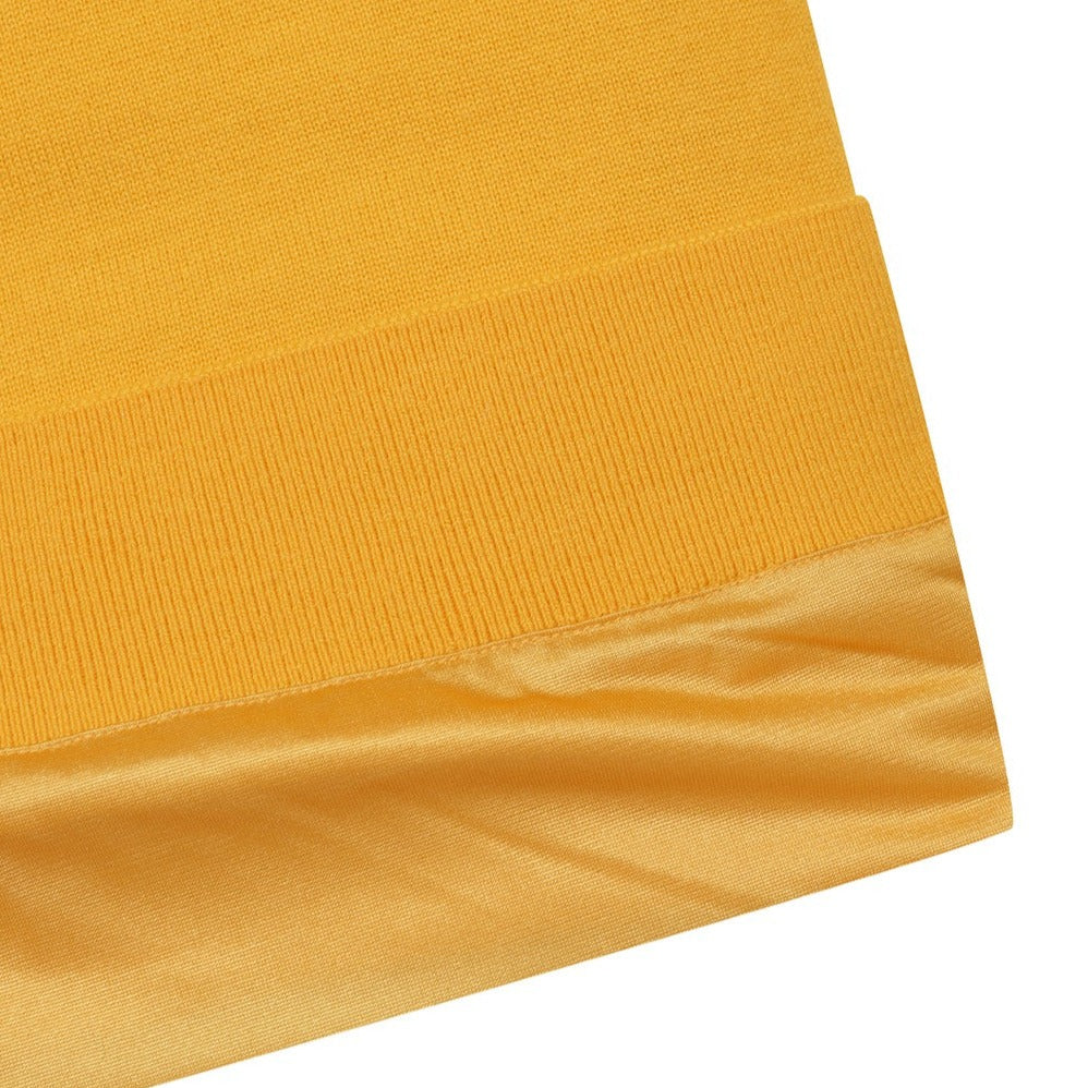 WOMEN 防風ウールセーター マスタード