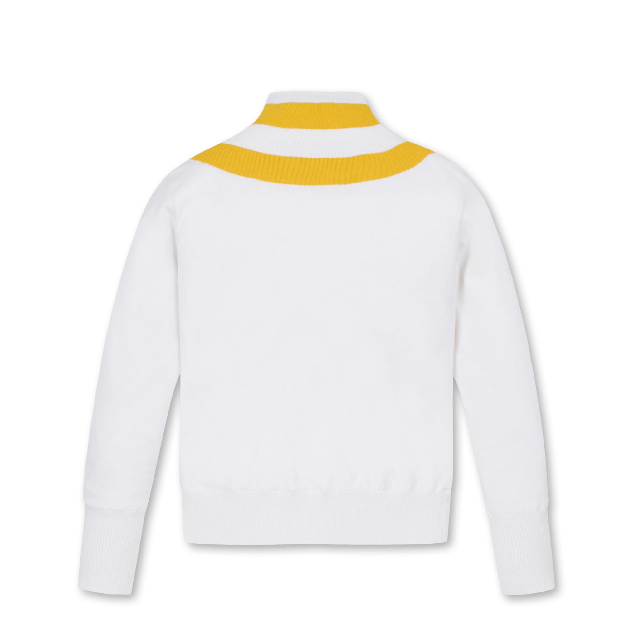 WOMEN V切替タートルネック アイボリー