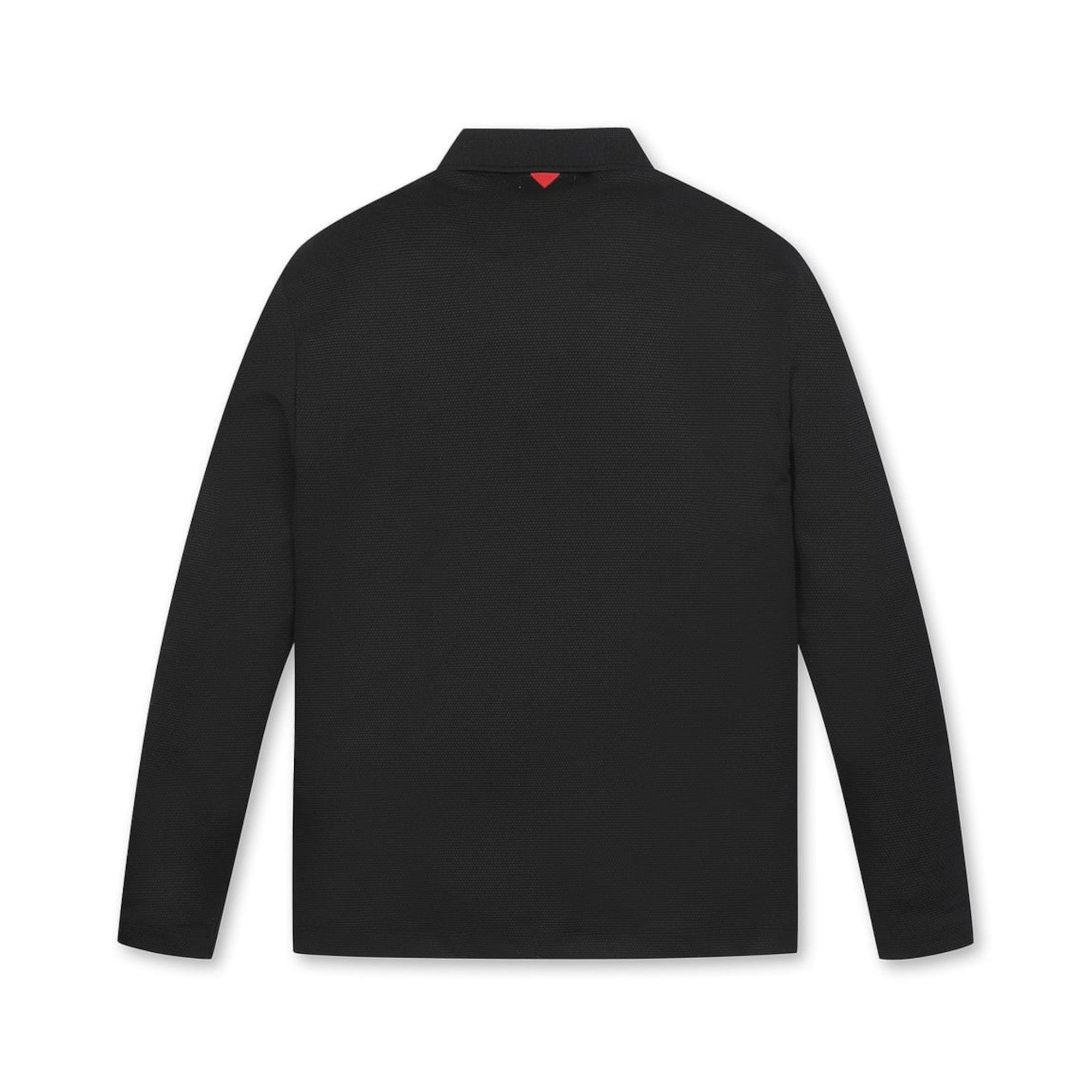 MEN ロングスリーブポロシャツ ブラック