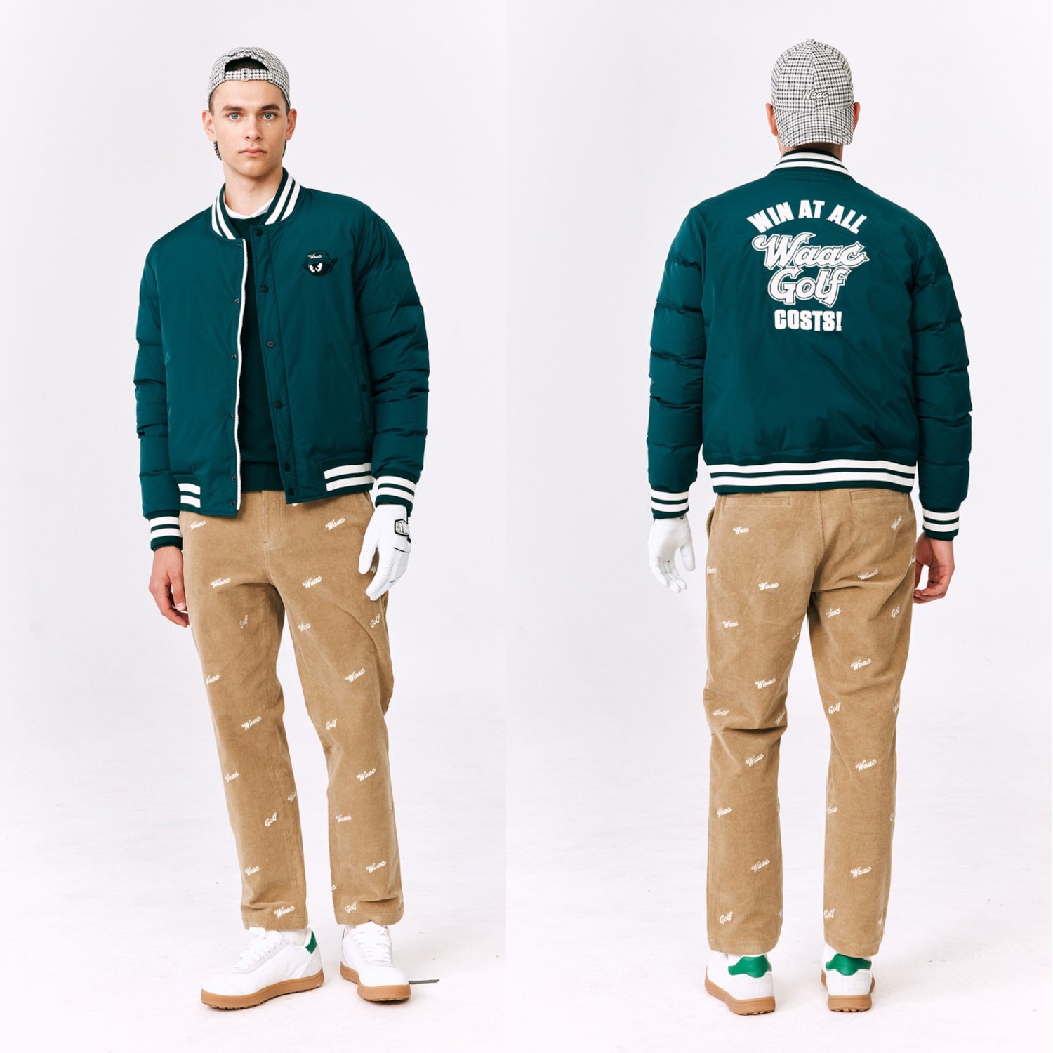 MEN コーデュロイロゴパンツ ベージュ