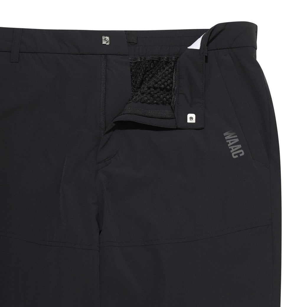 MEN ブラッシュドメッシュテーパードハイブリッドパンツ ブラック