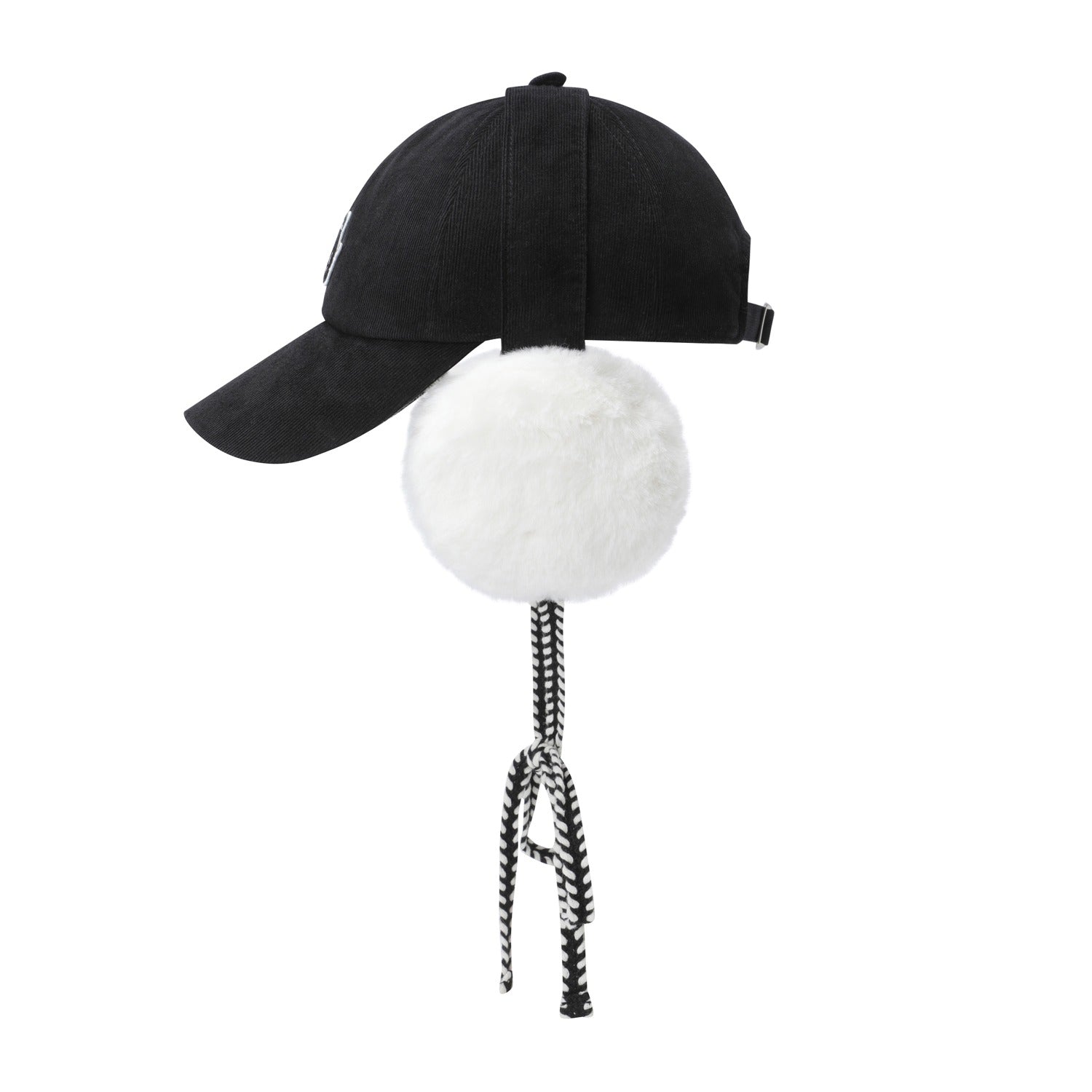 WOMEN コーデュロイイヤーウォーマーキャップ ブラック