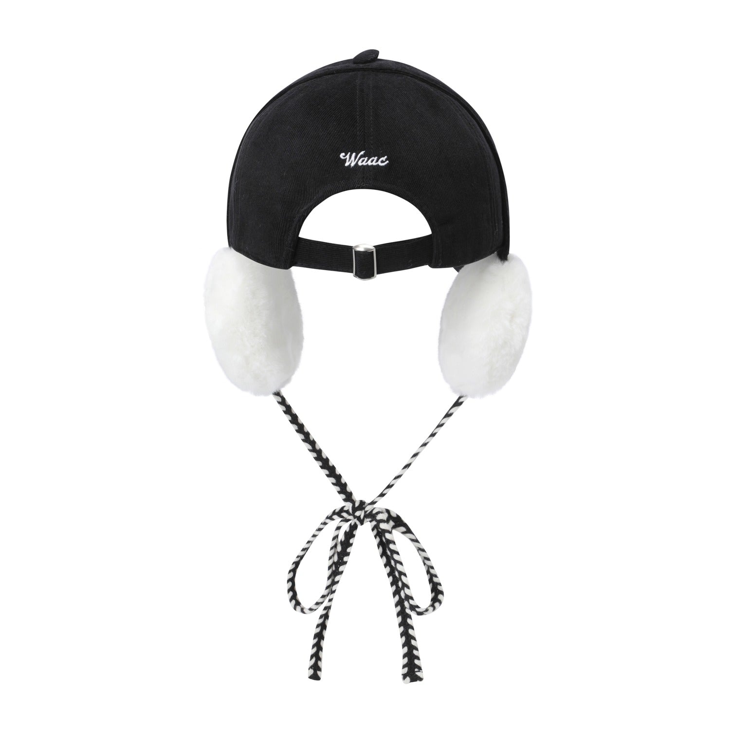 WOMEN コーデュロイイヤーウォーマーキャップ ブラック
