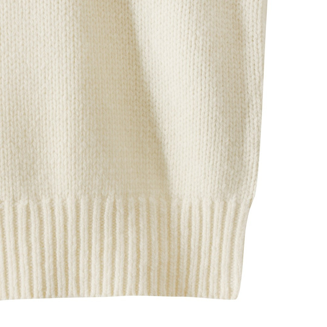 WOMEN BEANIE WAACKYセーター アイボリー