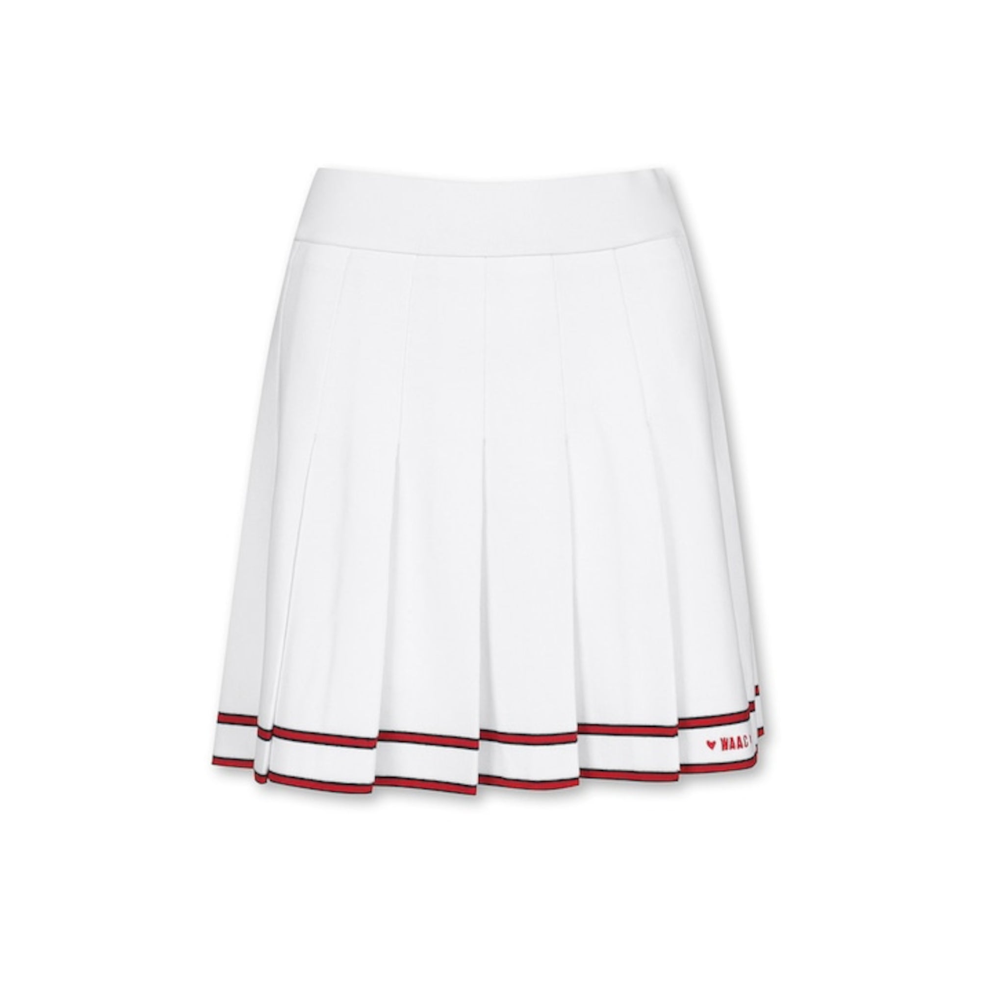 WOMEN プリーツニットキュロットスカート ホワイト