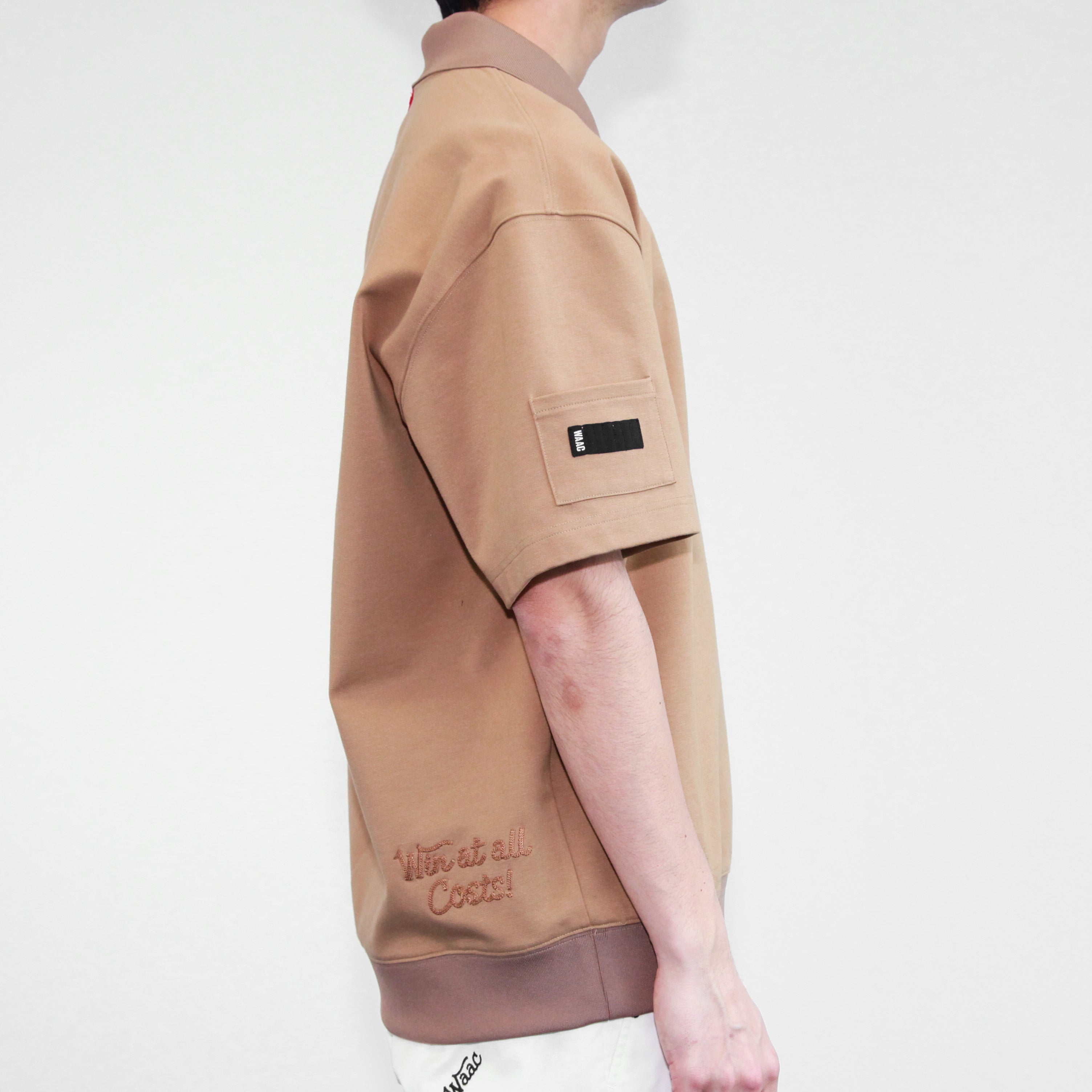 【着心地抜群】MENS 半袖スウェットポロシャツ ブラウン/072332008