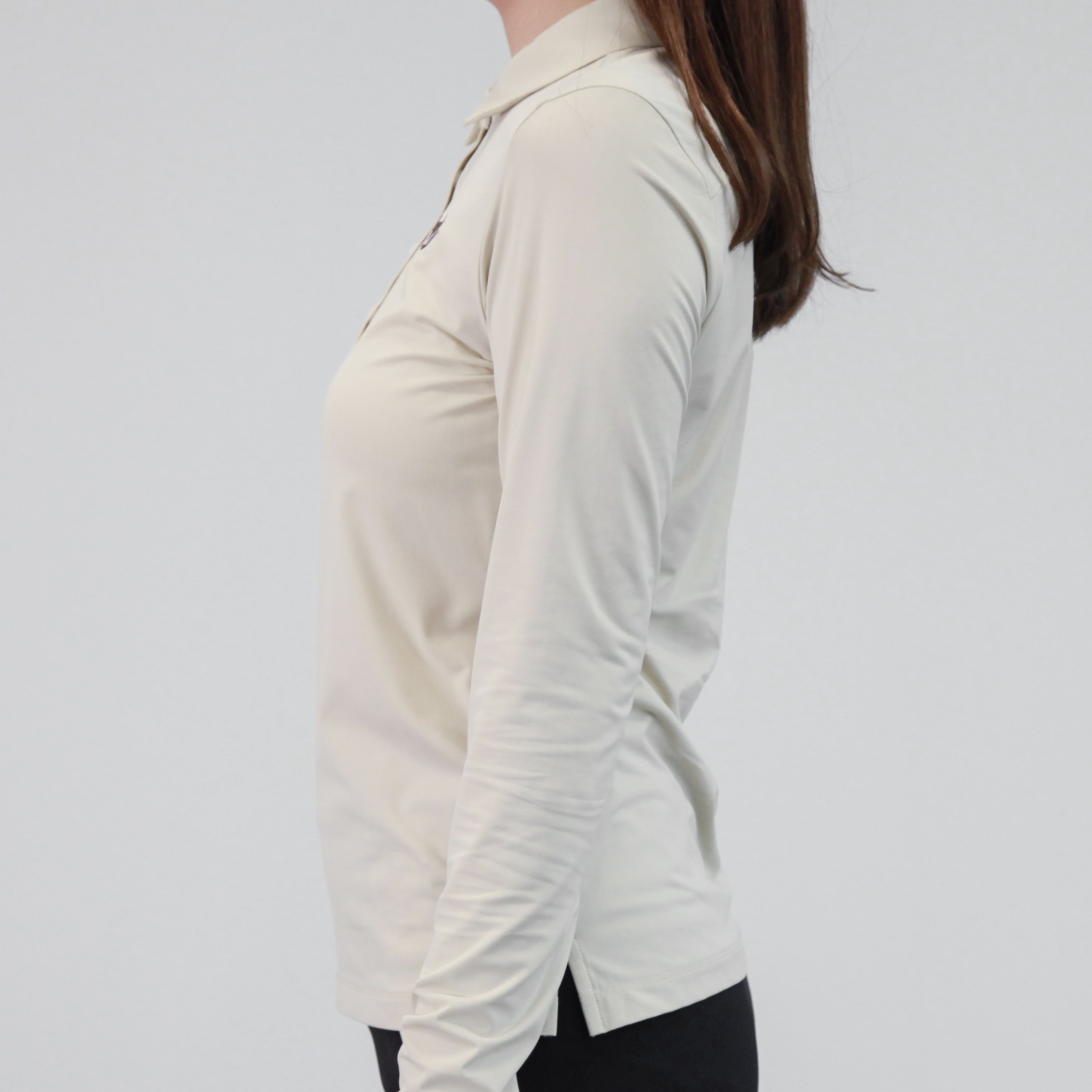 【接触冷感素材】WOMENS CORDURAベア天竺 長袖シャツ ベージュ/072232051