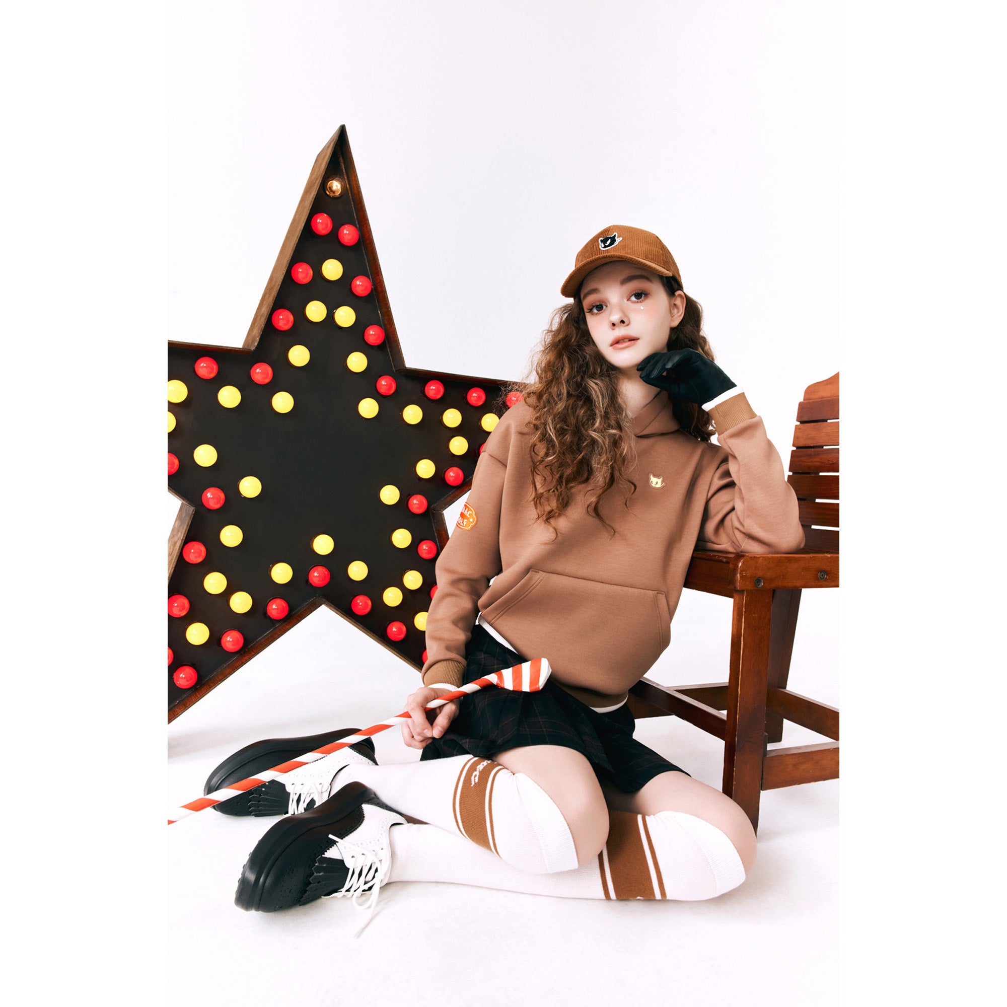 WOMENS シーズンチェックスカート ティールブルー/072244371