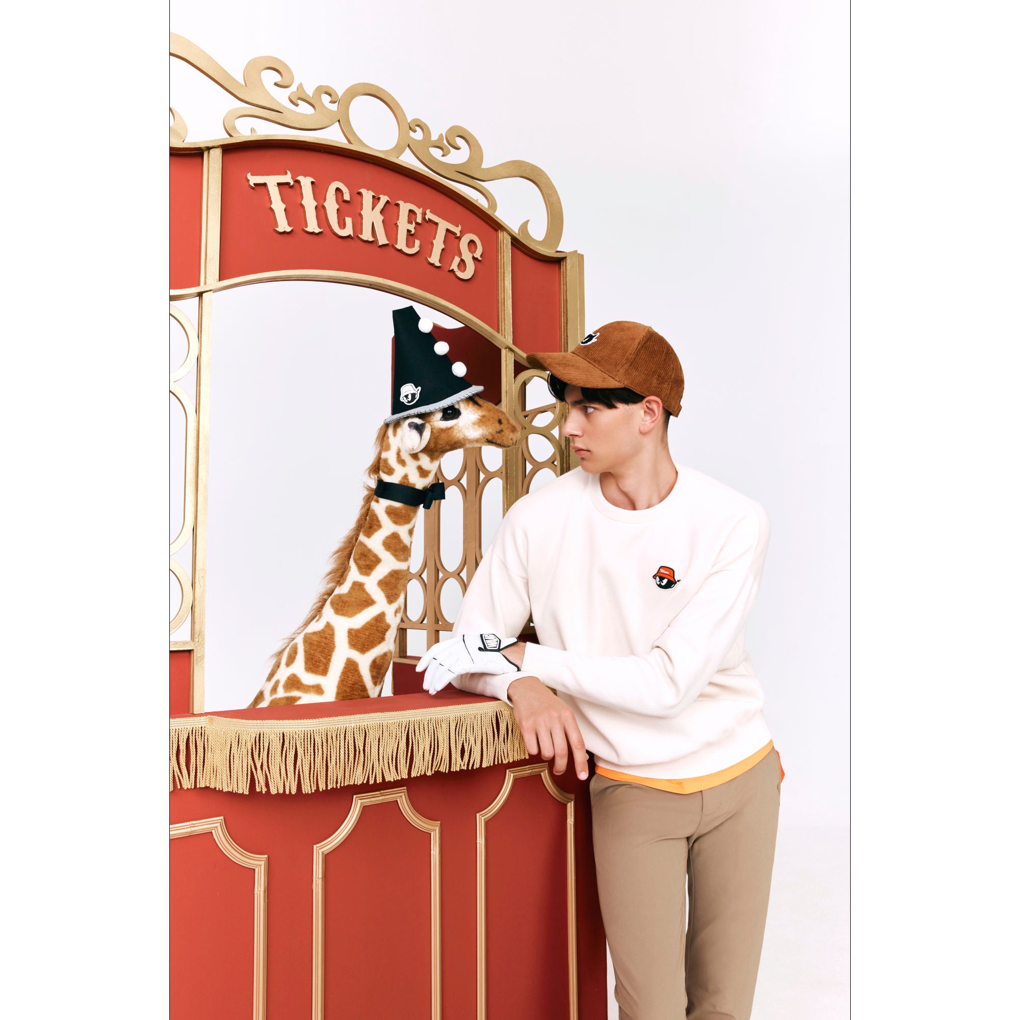 MENS バケハWAACKY ニットスウェット アイボリー/072244031